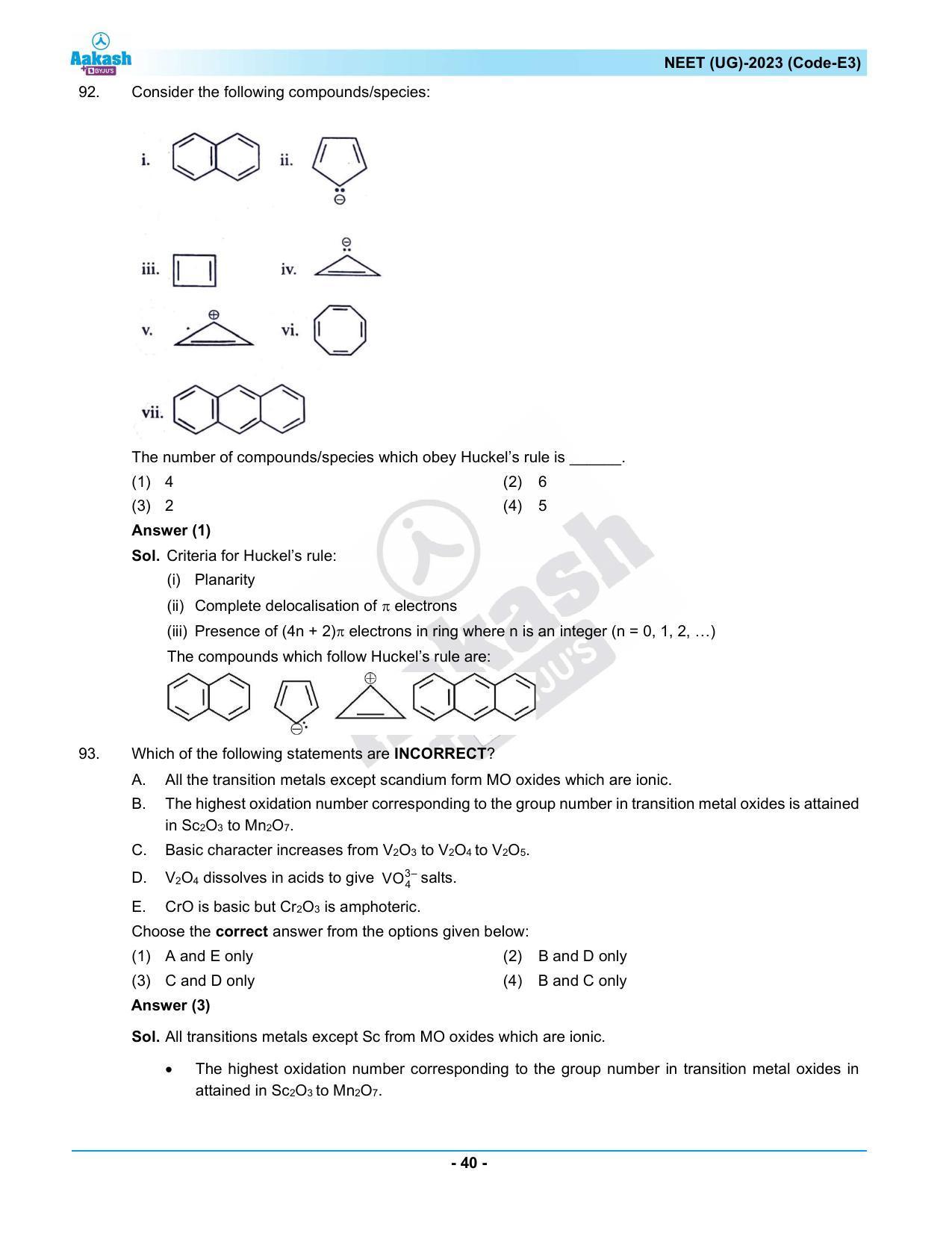NEET 2023 Question Paper E3 - Page 40