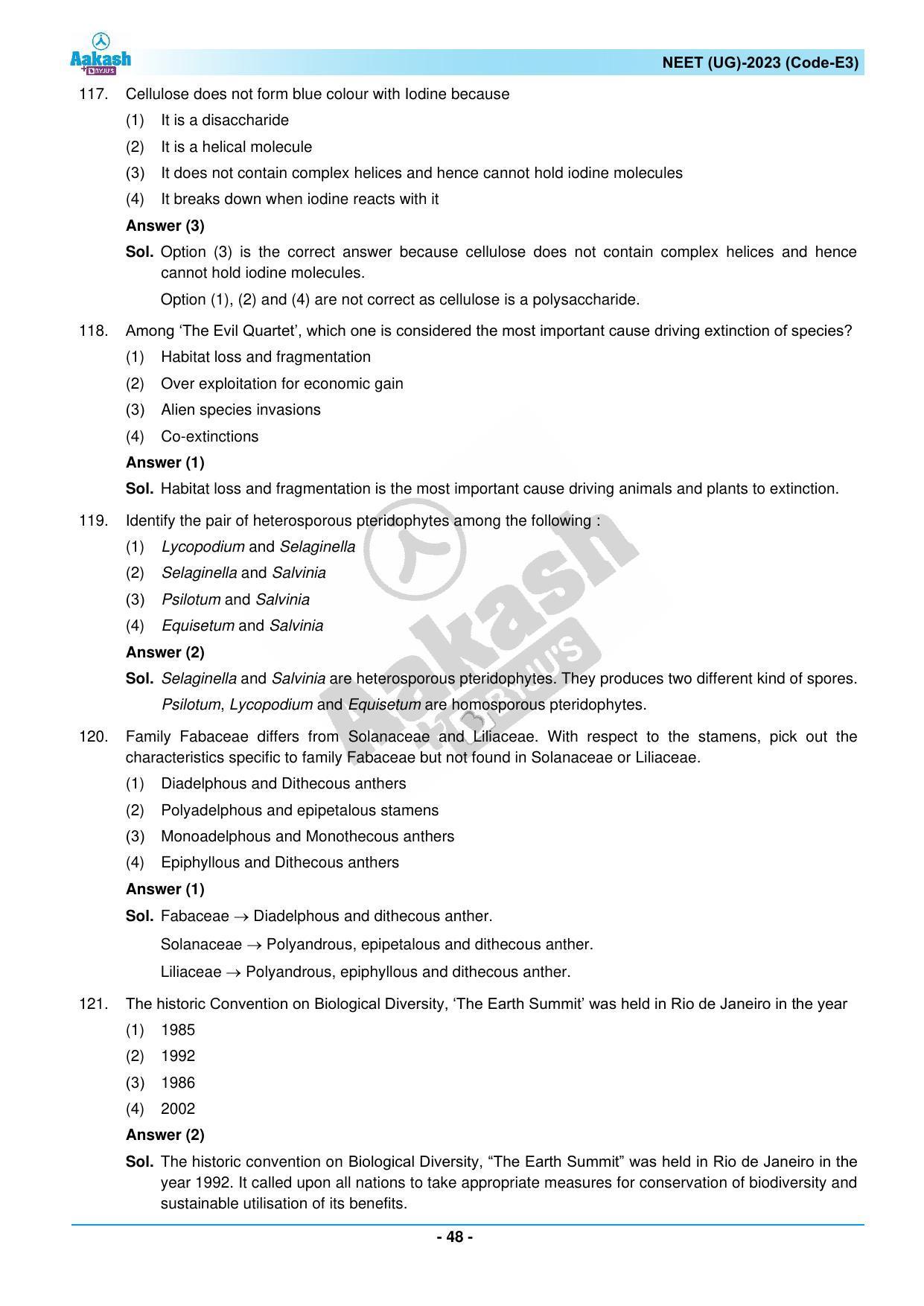 NEET 2023 Question Paper E3 - Page 48