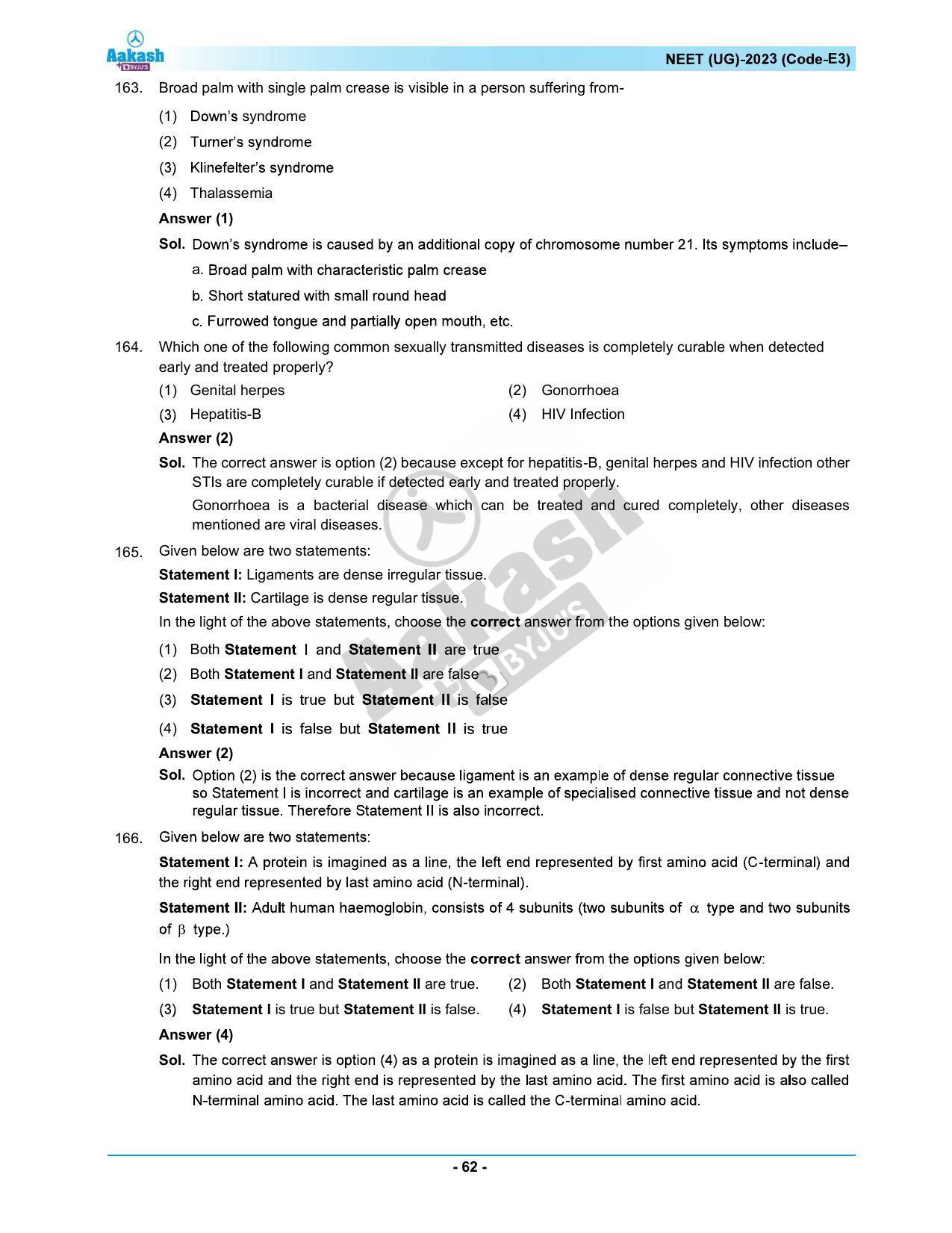 NEET 2023 Question Paper E3 - Page 62