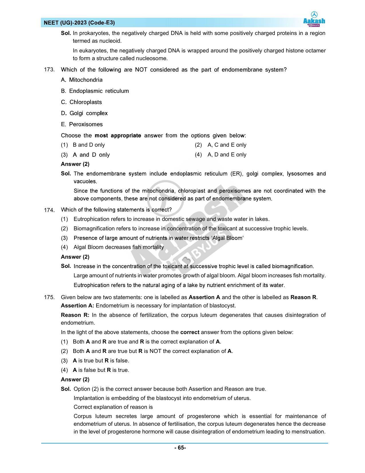 NEET 2023 Question Paper E3 - Page 65