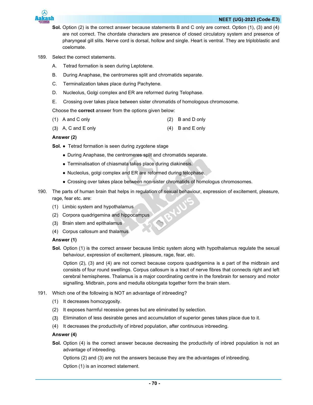 NEET 2023 Question Paper E3 - Page 70