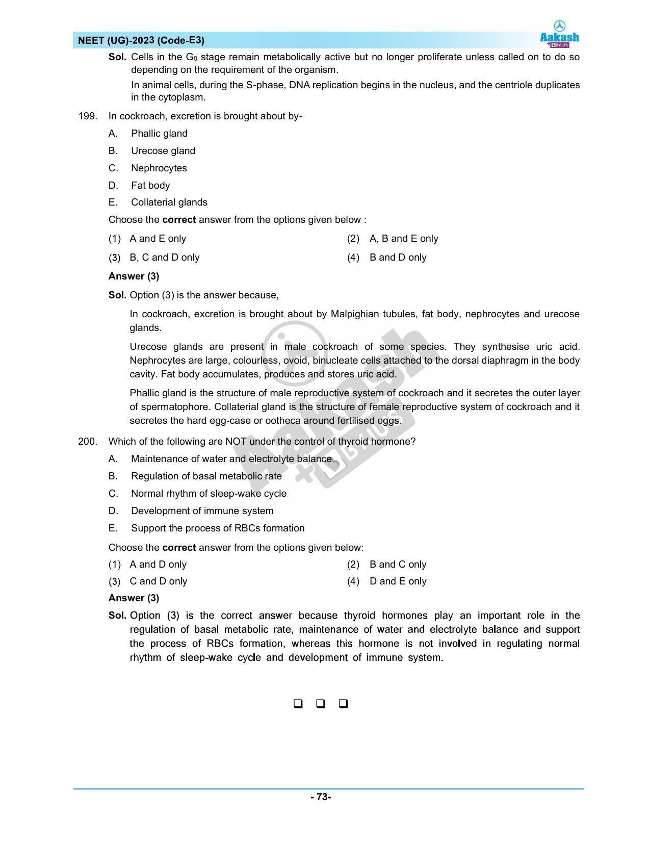 NEET 2023 Question Paper E3 - Page 73