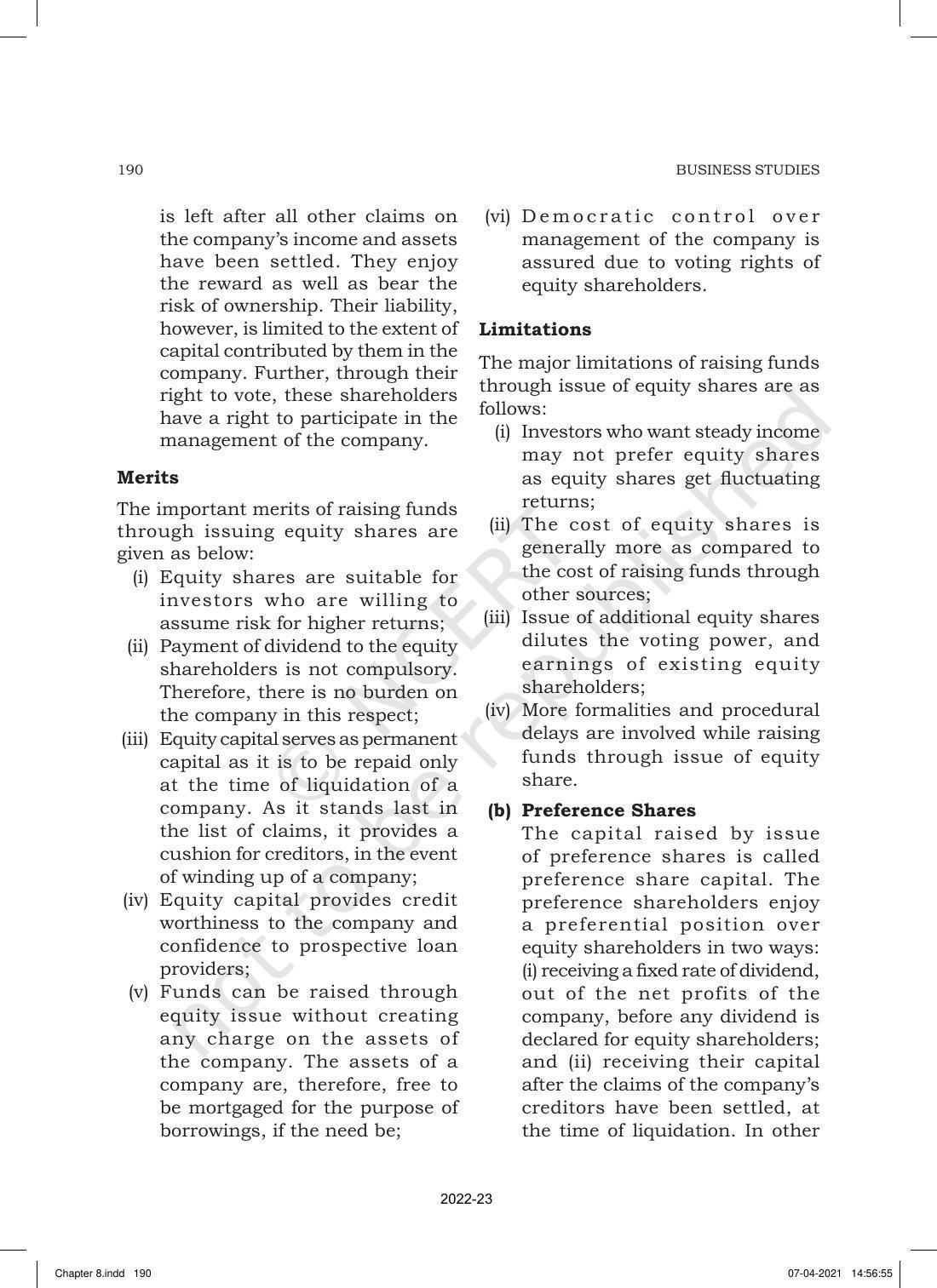 NCERT Book for Class 11 Business Studies Chapter 8 Sources of Business Finance - Page 13