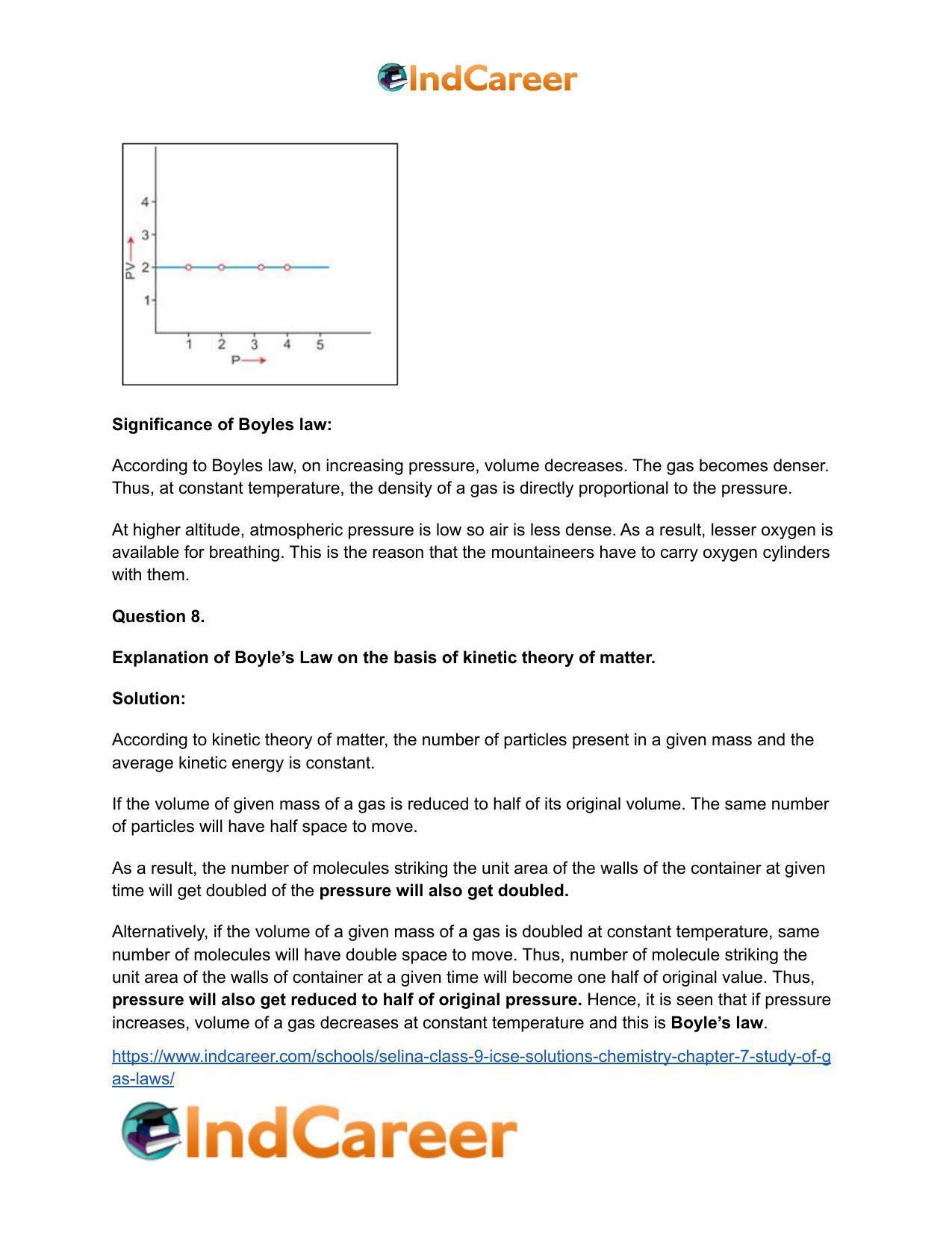 Selina Class 9 ICSE Solutions Chemistry : Chapter 7- Study of Gas Laws - Page 8