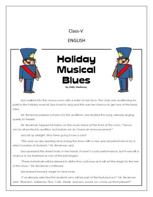 Worksheet for Class 5 English Musical Blues Assignment