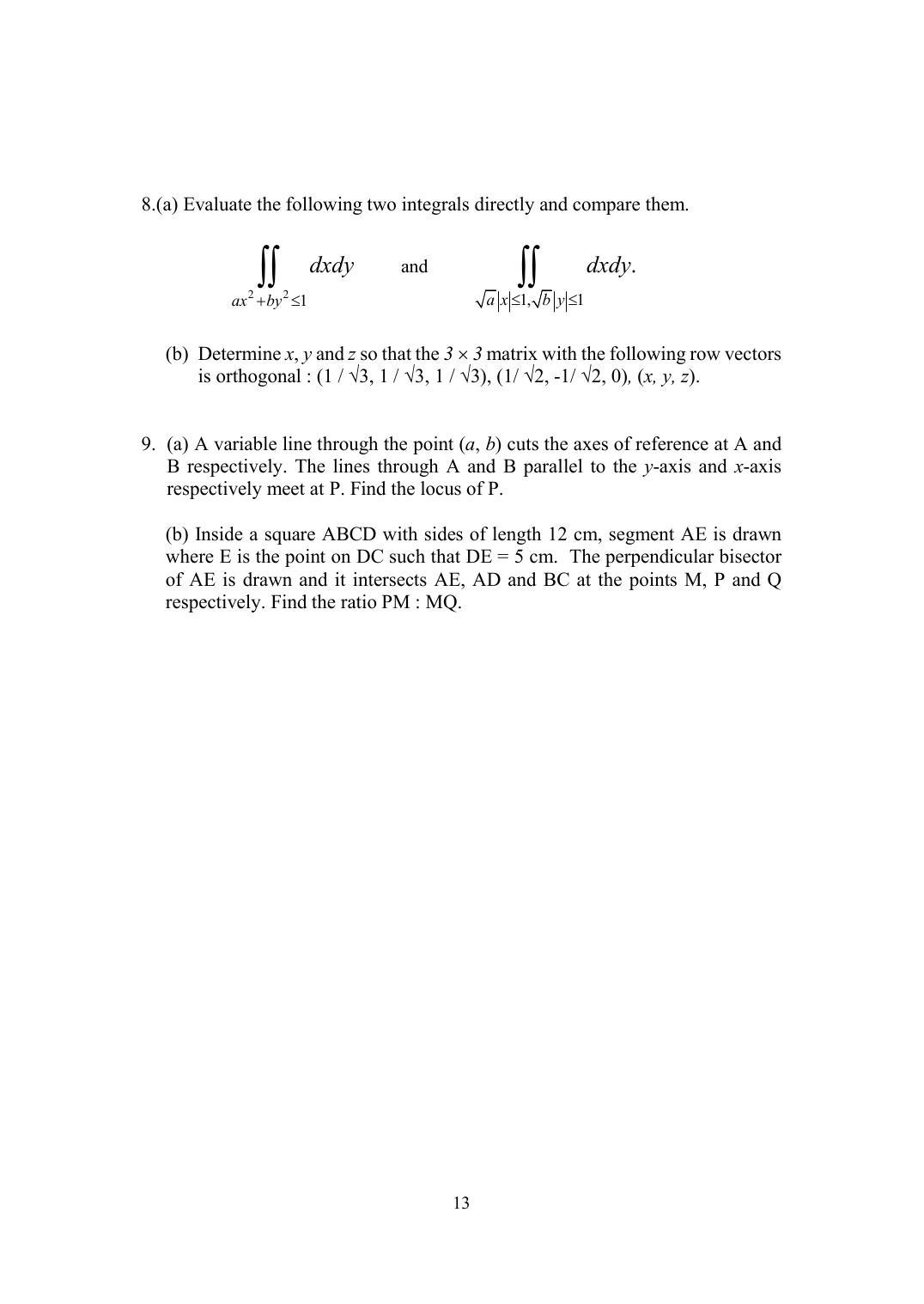 ISI Admission Test M.Tech (QROR) PQB 2016 Sample Paper - Page 14