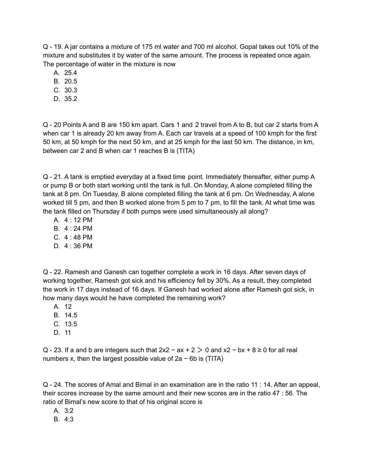 CAT 2018 CAT QA Slot 2 Question Paper - Page 4