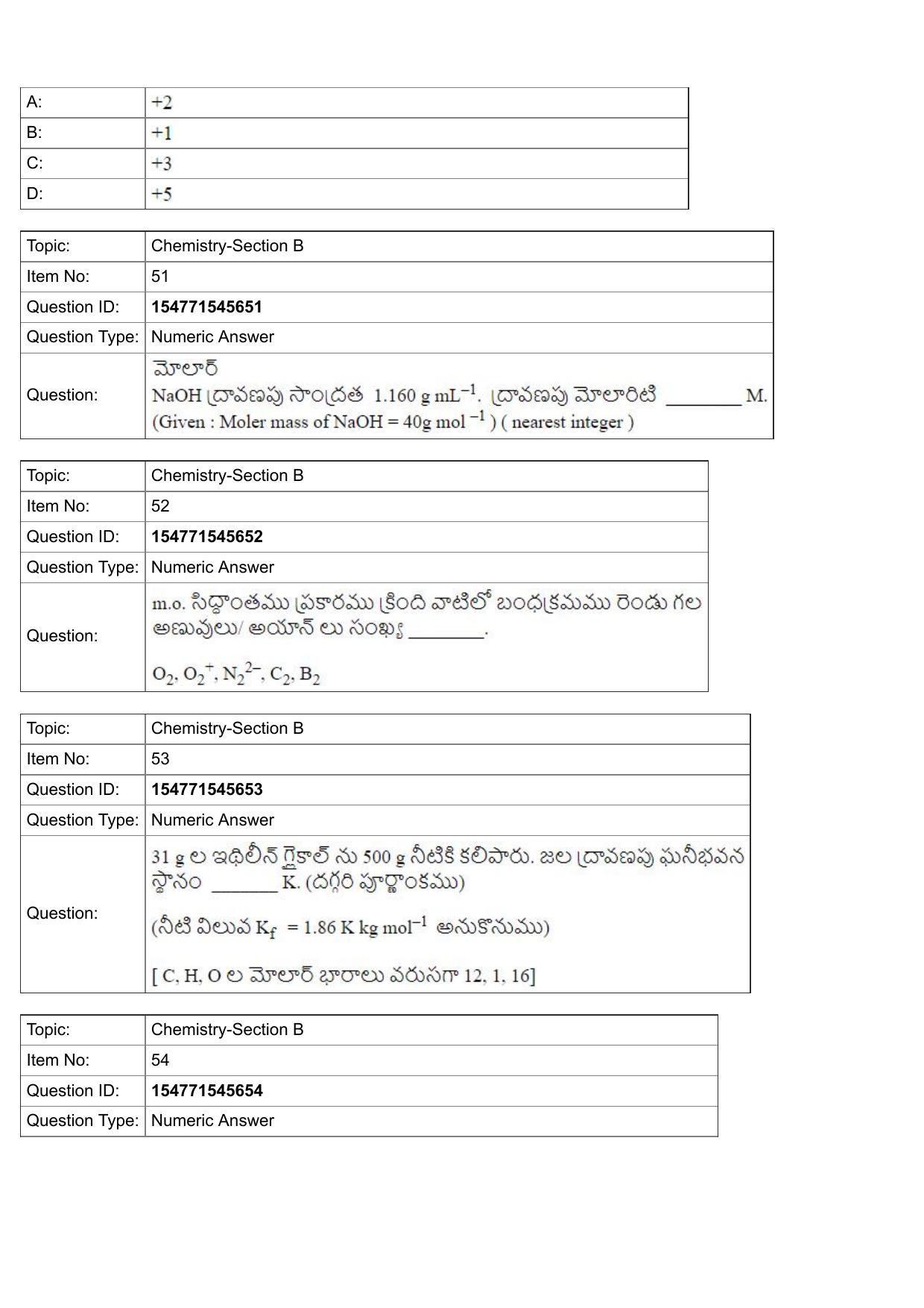 JEE Mains 2022: BTech Telugu (Shift 2) 30-07-2022 Question Paper - Page 20