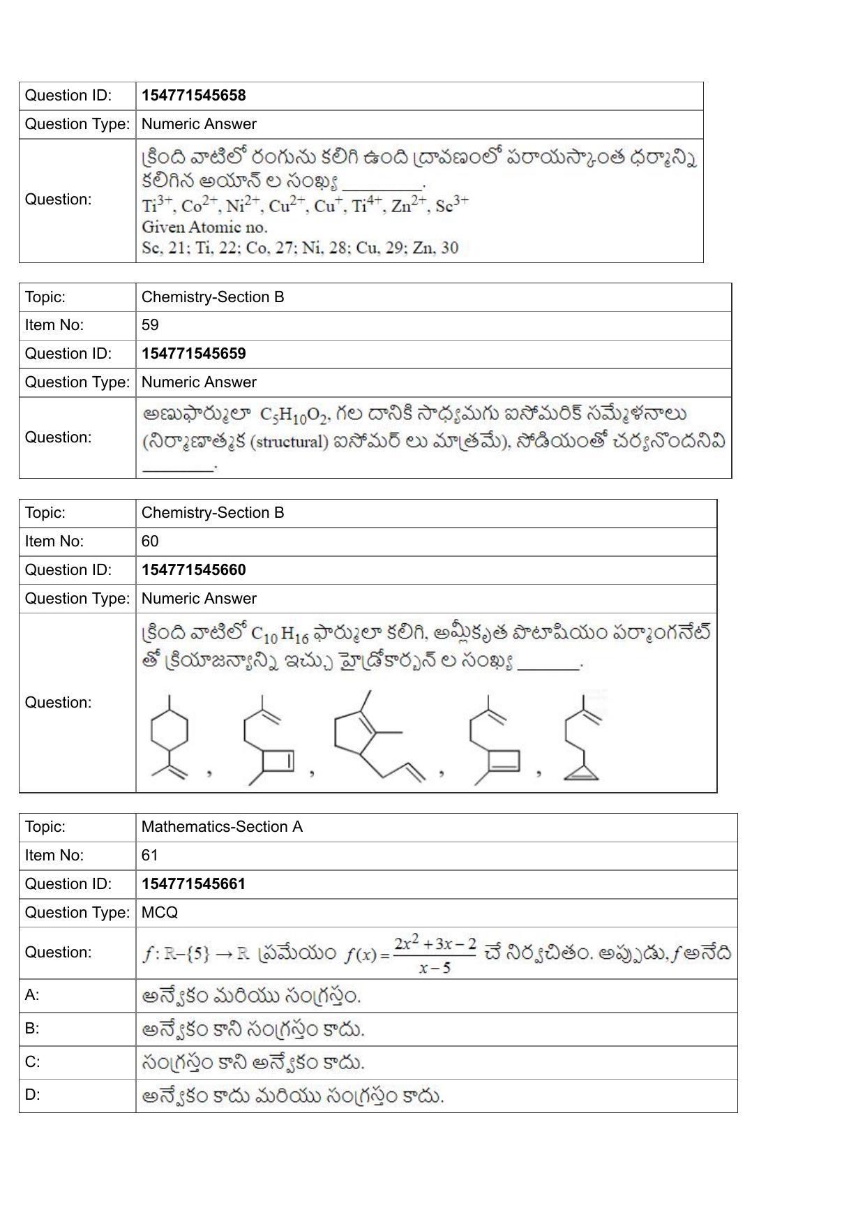 JEE Mains 2022: BTech Telugu (Shift 2) 30-07-2022 Question Paper - Page 22