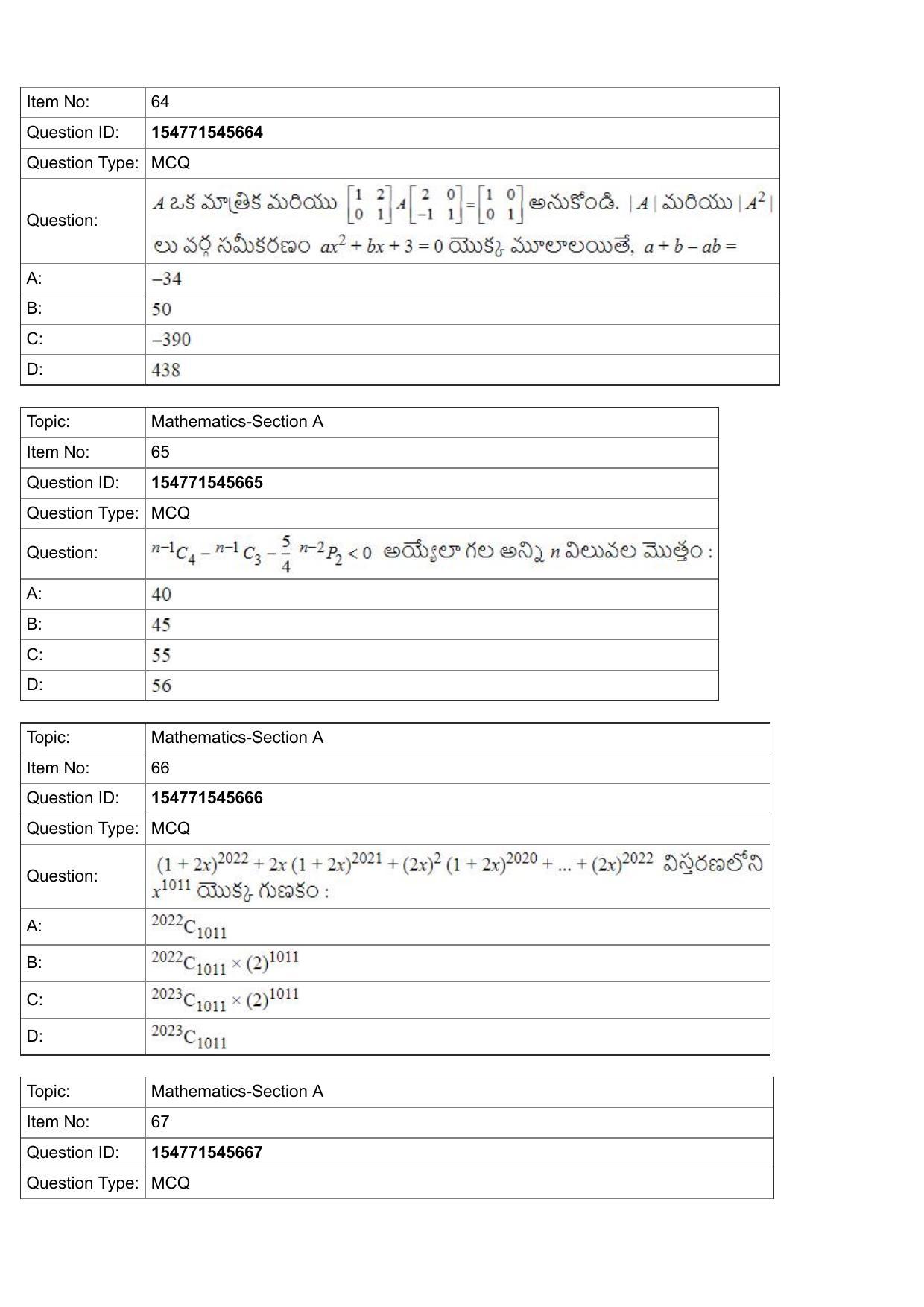 JEE Mains 2022: BTech Telugu (Shift 2) 30-07-2022 Question Paper - Page 24