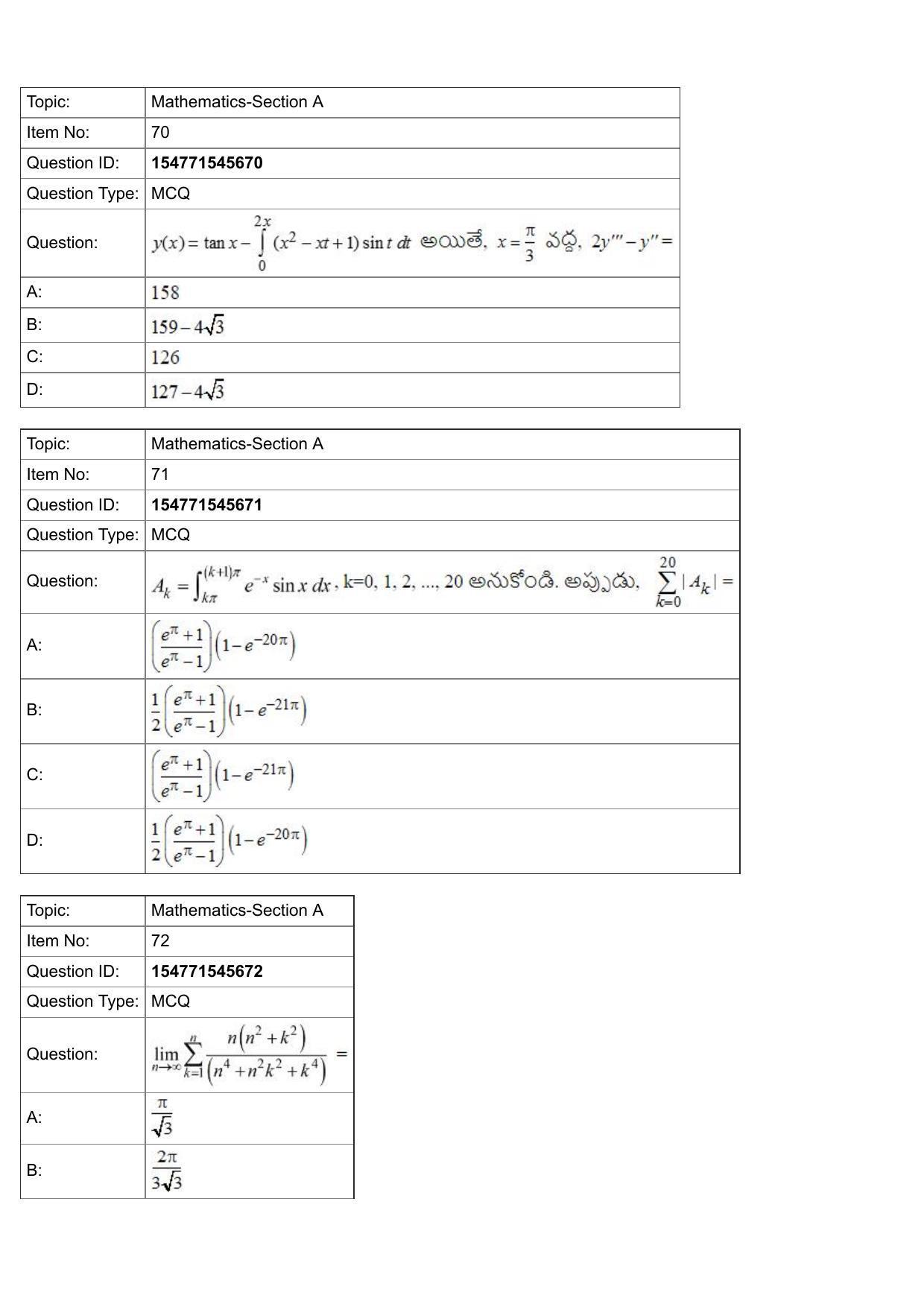 JEE Mains 2022: BTech Telugu (Shift 2) 30-07-2022 Question Paper - Page 26