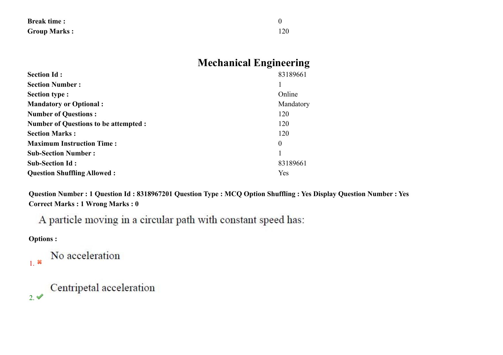 AP PGCET 2025 Mechanical Engineering Paper with Answer Key - Page 2