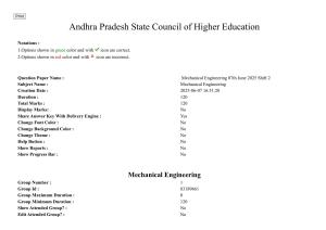 AP PGCET 2025 Mechanical Engineering Paper with Answer Key