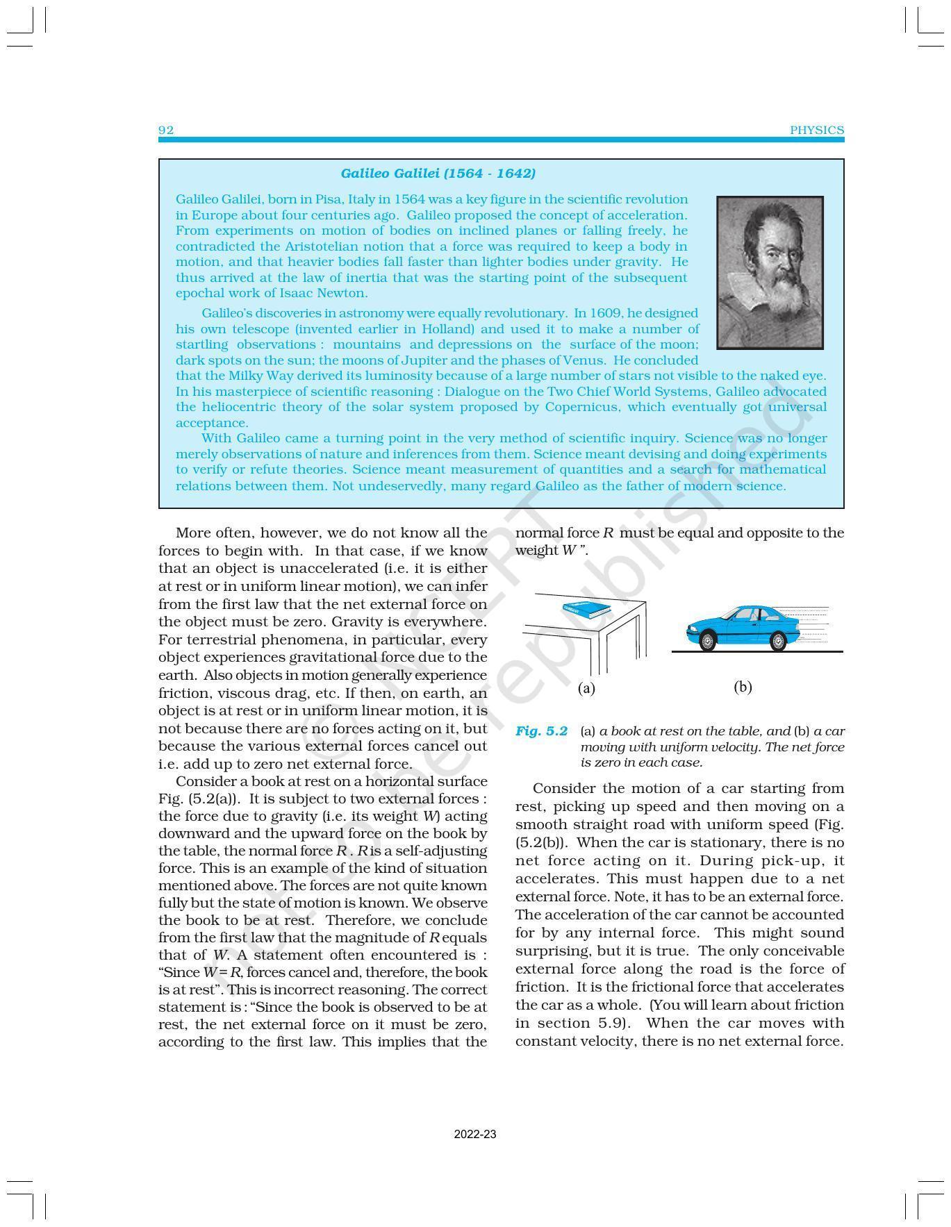 NCERT Book for Class 11 Physics Chapter 5 Laws of Motion - Page 4