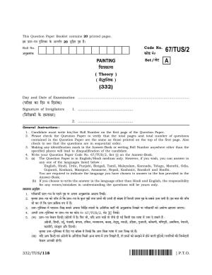 NIOS 2024 Class 12 Painting (Theory) Question Paper