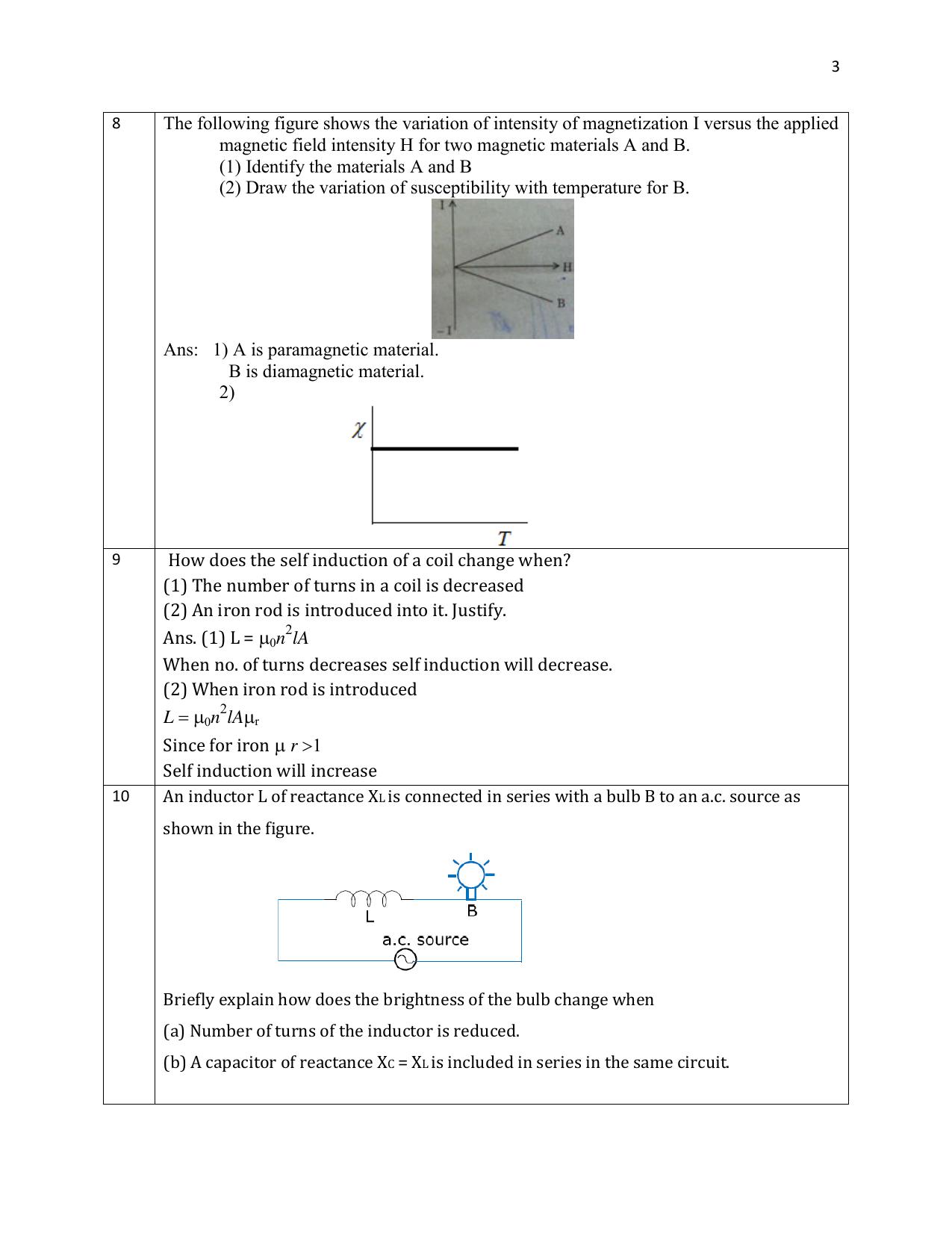 CBSE Class 12 Physics 1 mark Question Bank - 2 MARKS QUESTIONS - Page 3