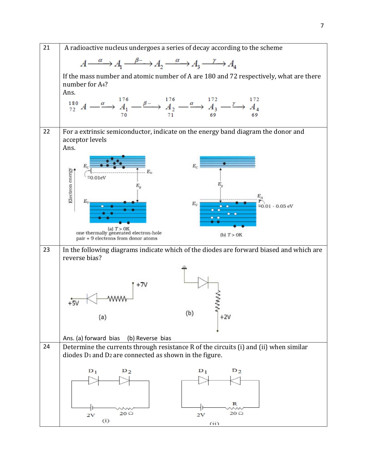 CBSE Class 12 Physics 1 mark Question Bank - 2 MARKS QUESTIONS - Page 7