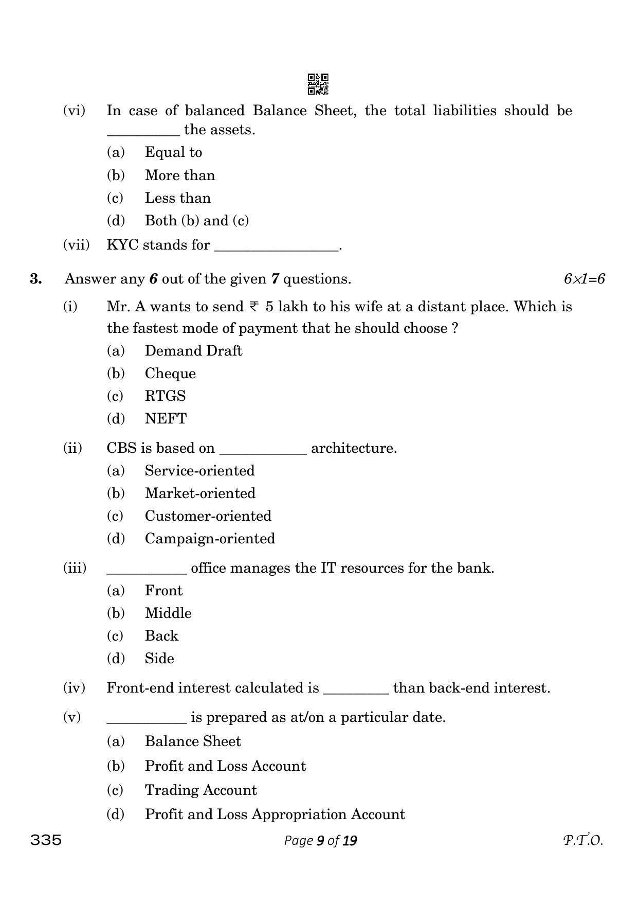 CBSE Class 12 335_Banking 2023 Question Paper - Page 9