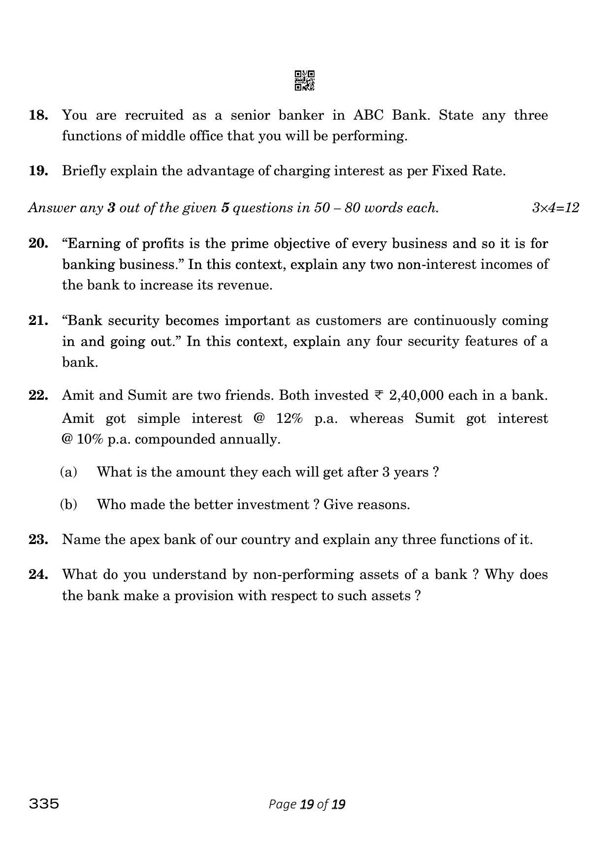 CBSE Class 12 335_Banking 2023 Question Paper - Page 19