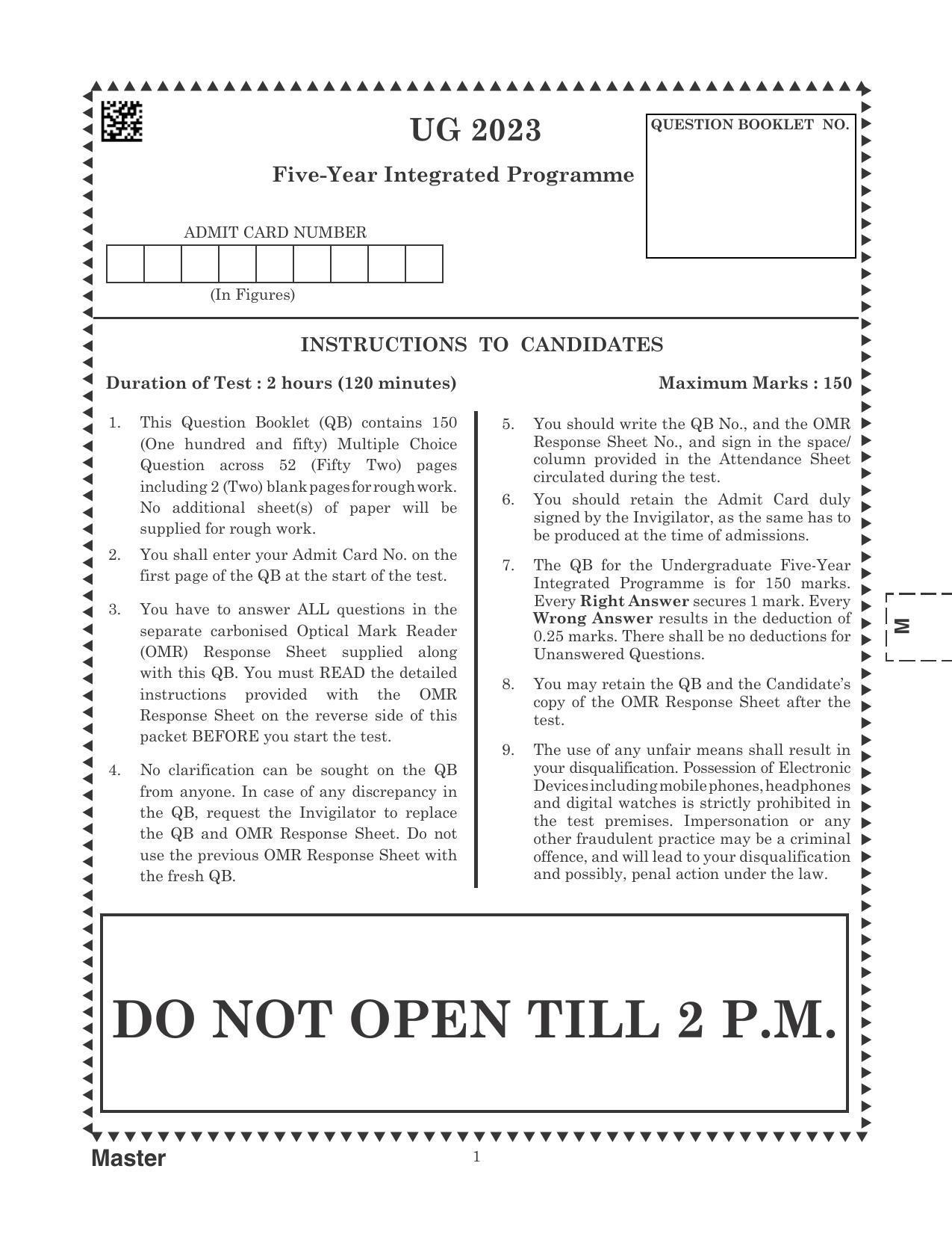 CLAT 2023 UG Question Paper - Page 1