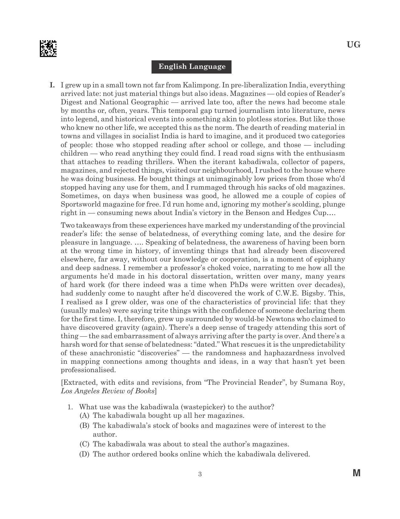 CLAT 2023 UG Question Paper - Page 3