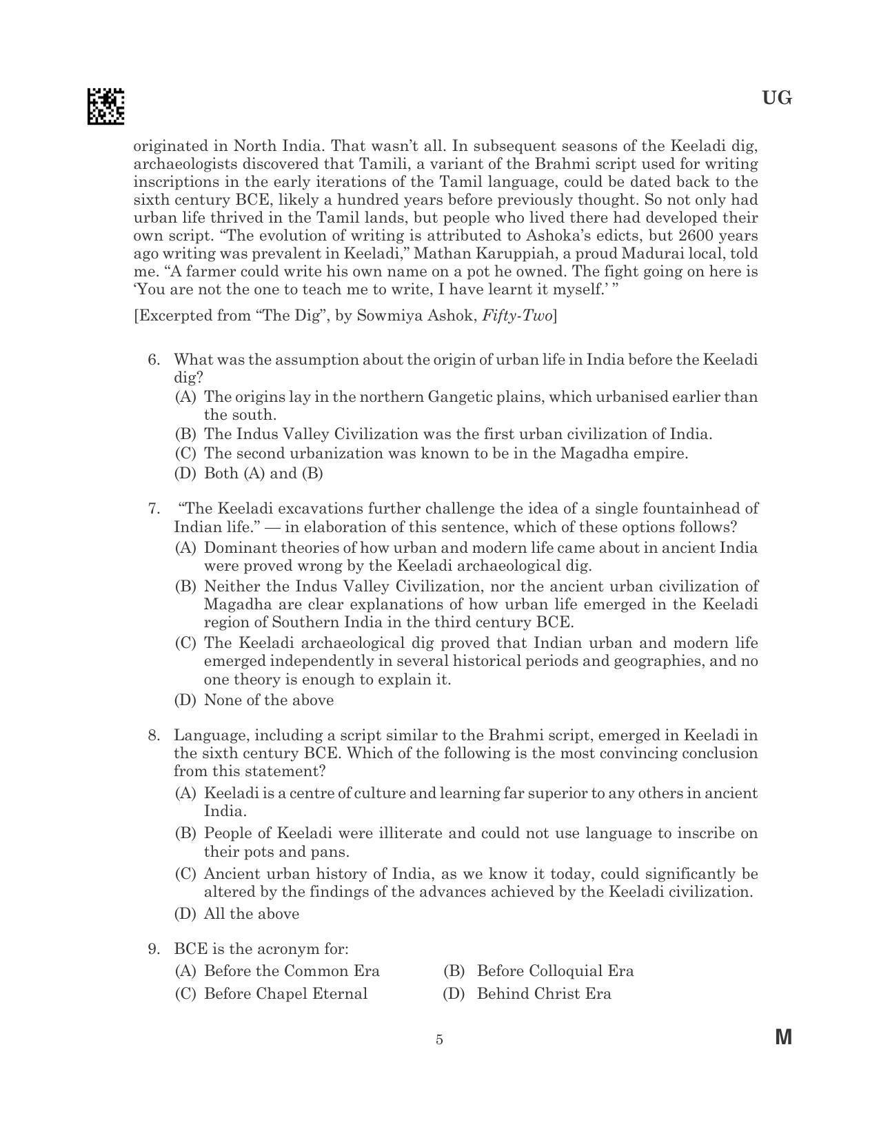 CLAT 2023 UG Question Paper - Page 5