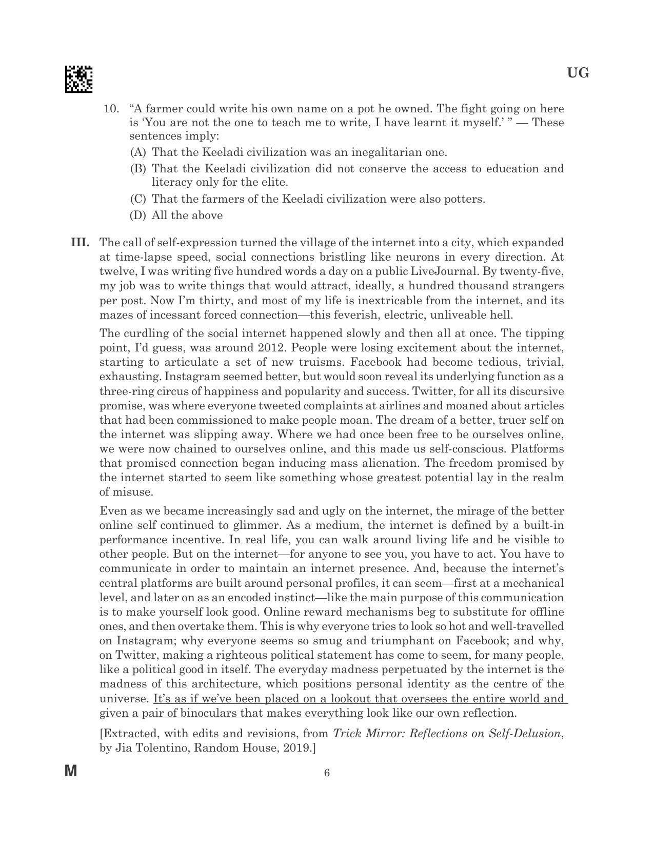 CLAT 2023 UG Question Paper - Page 6