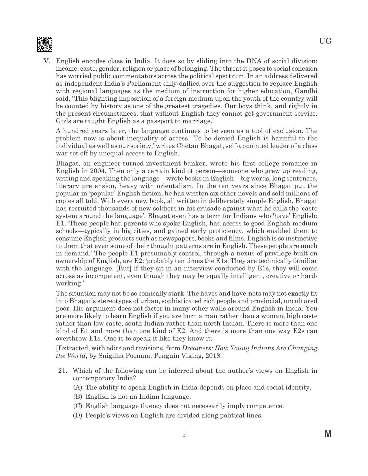 CLAT 2023 UG Question Paper - Page 9