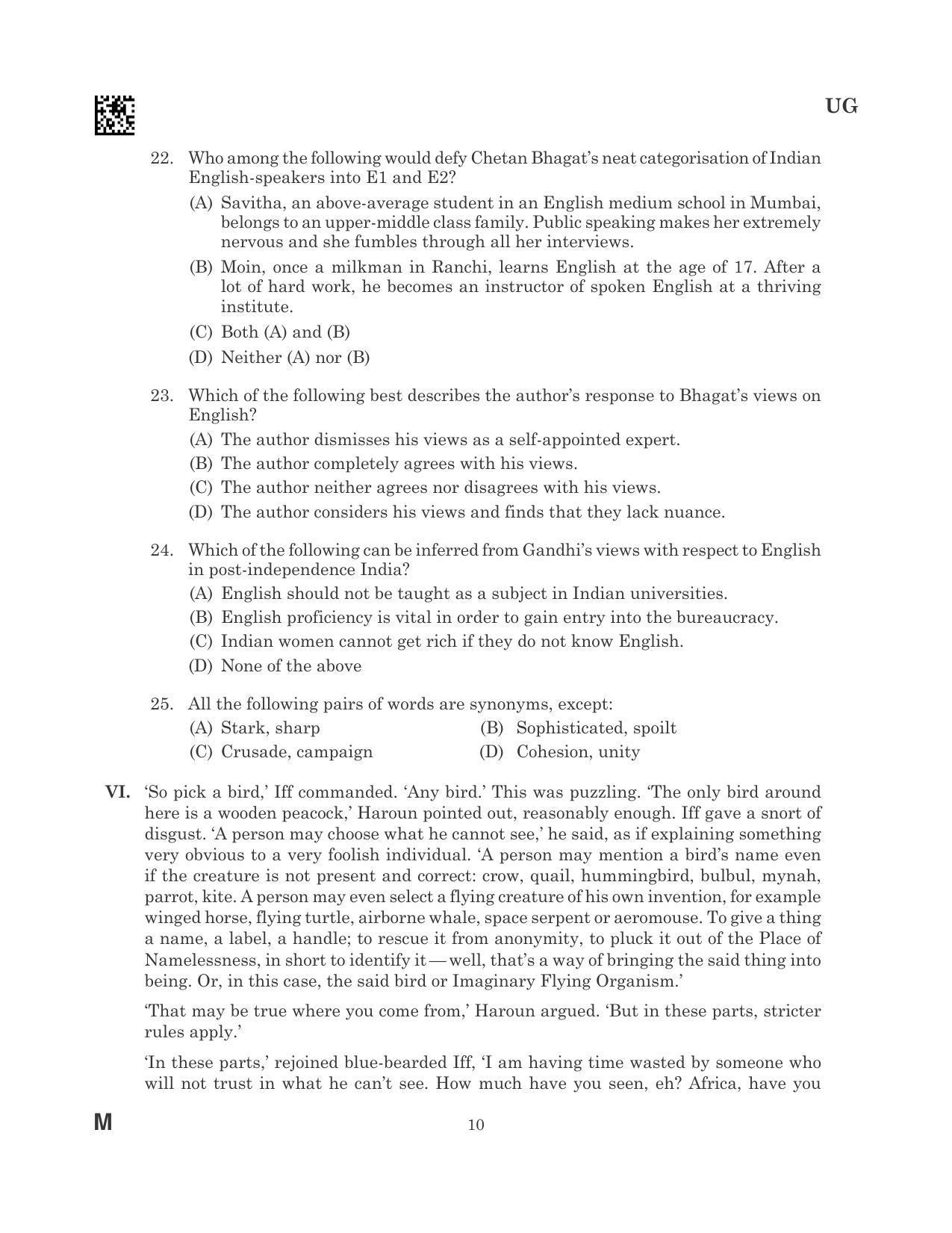 CLAT 2023 UG Question Paper - Page 10
