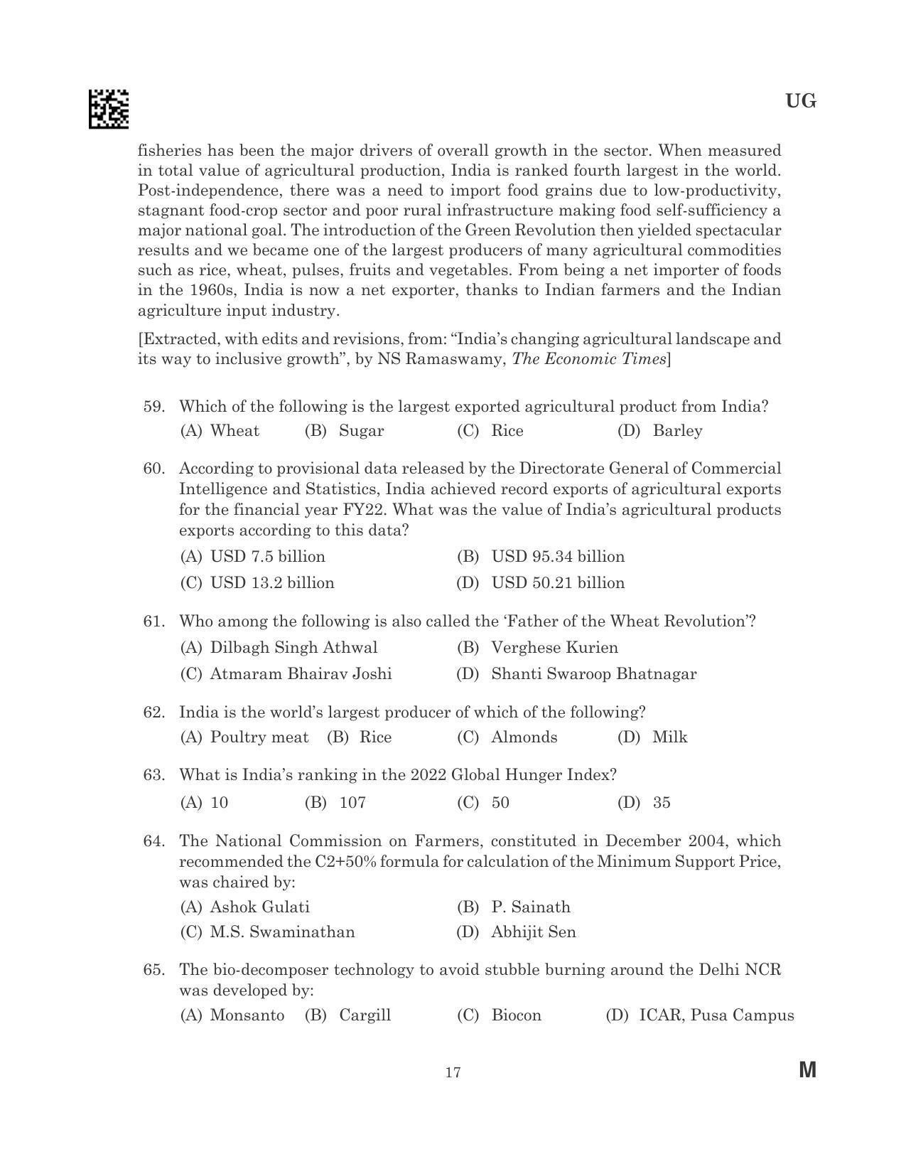 CLAT 2023 UG Question Paper - Page 17