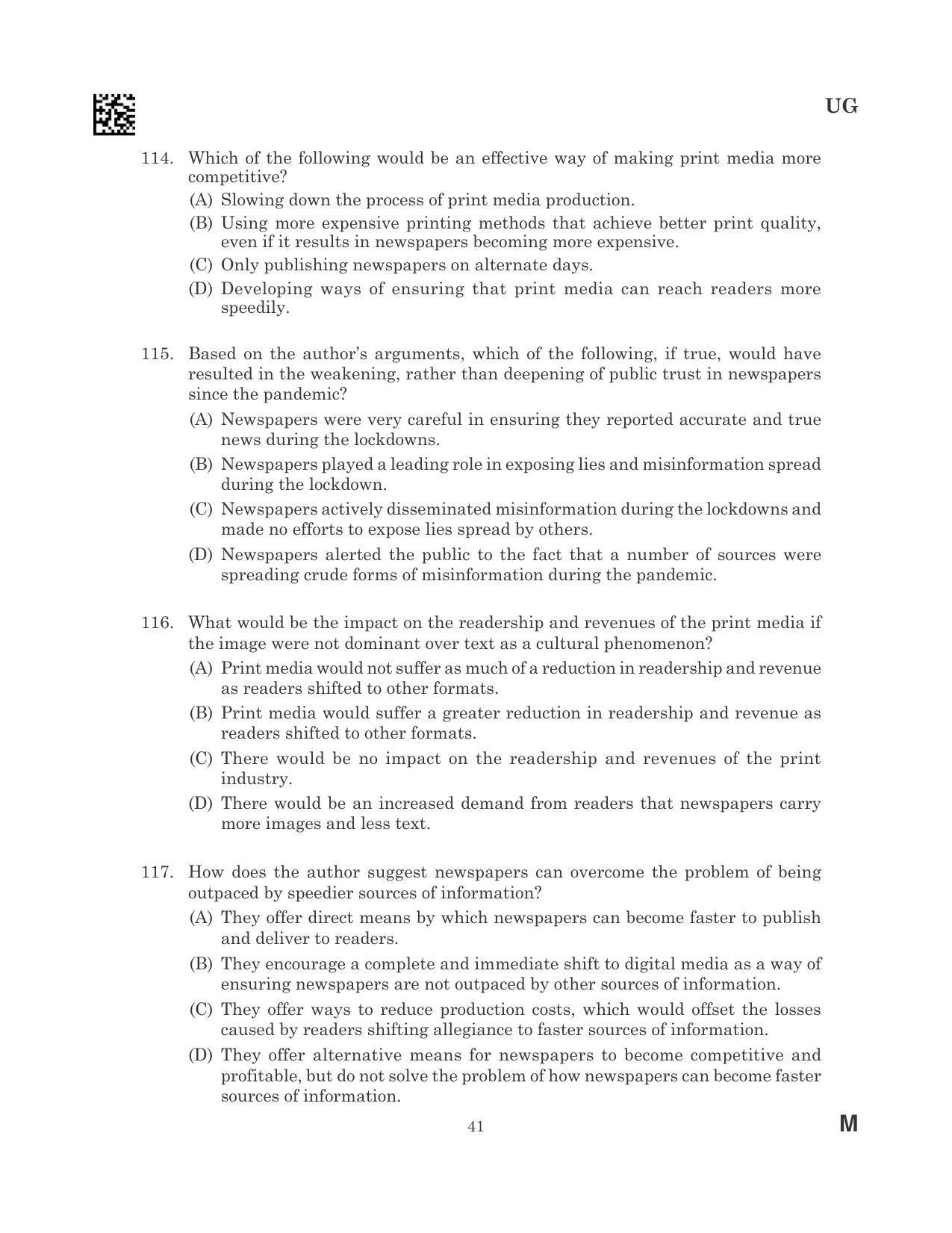 CLAT 2023 UG Question Paper - Page 41
