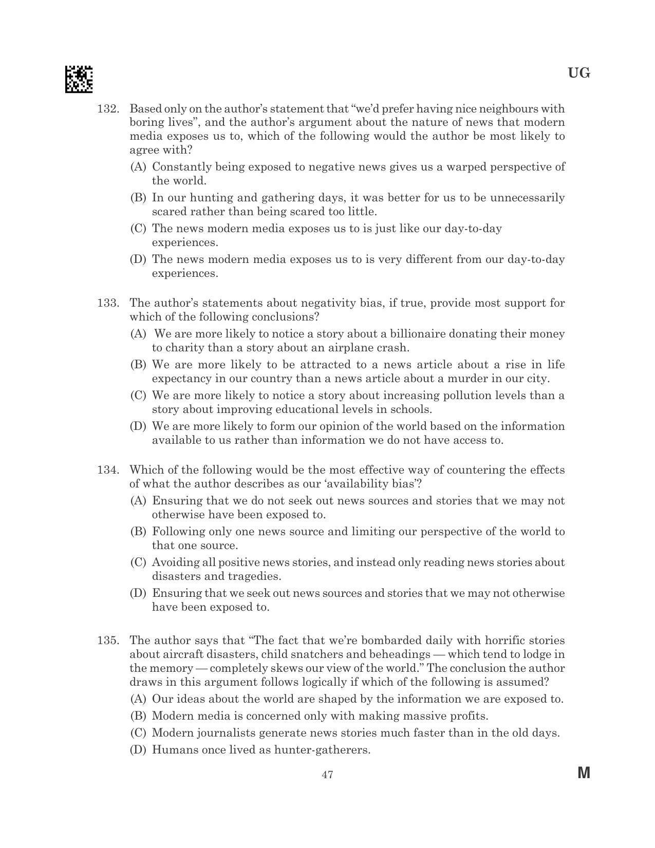 CLAT 2023 UG Question Paper - Page 47