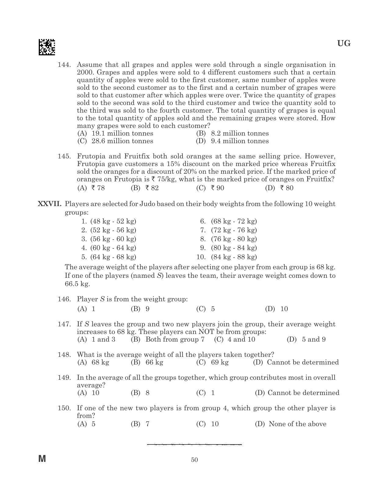 CLAT 2023 UG Question Paper - Page 50