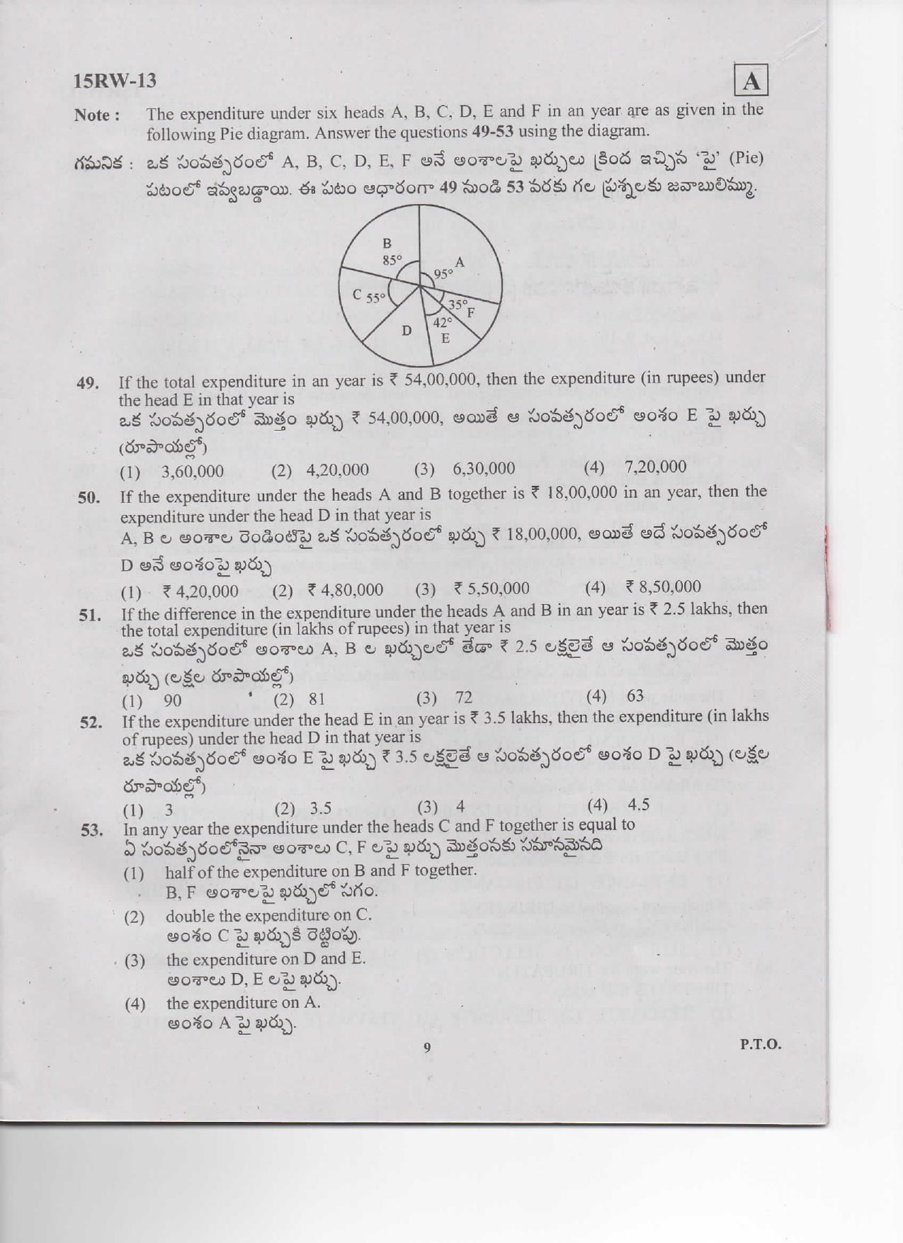 TS ICET 2015 Question Paper - Page 9