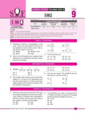 SOF IMO Sample Paper 2023 Class 9