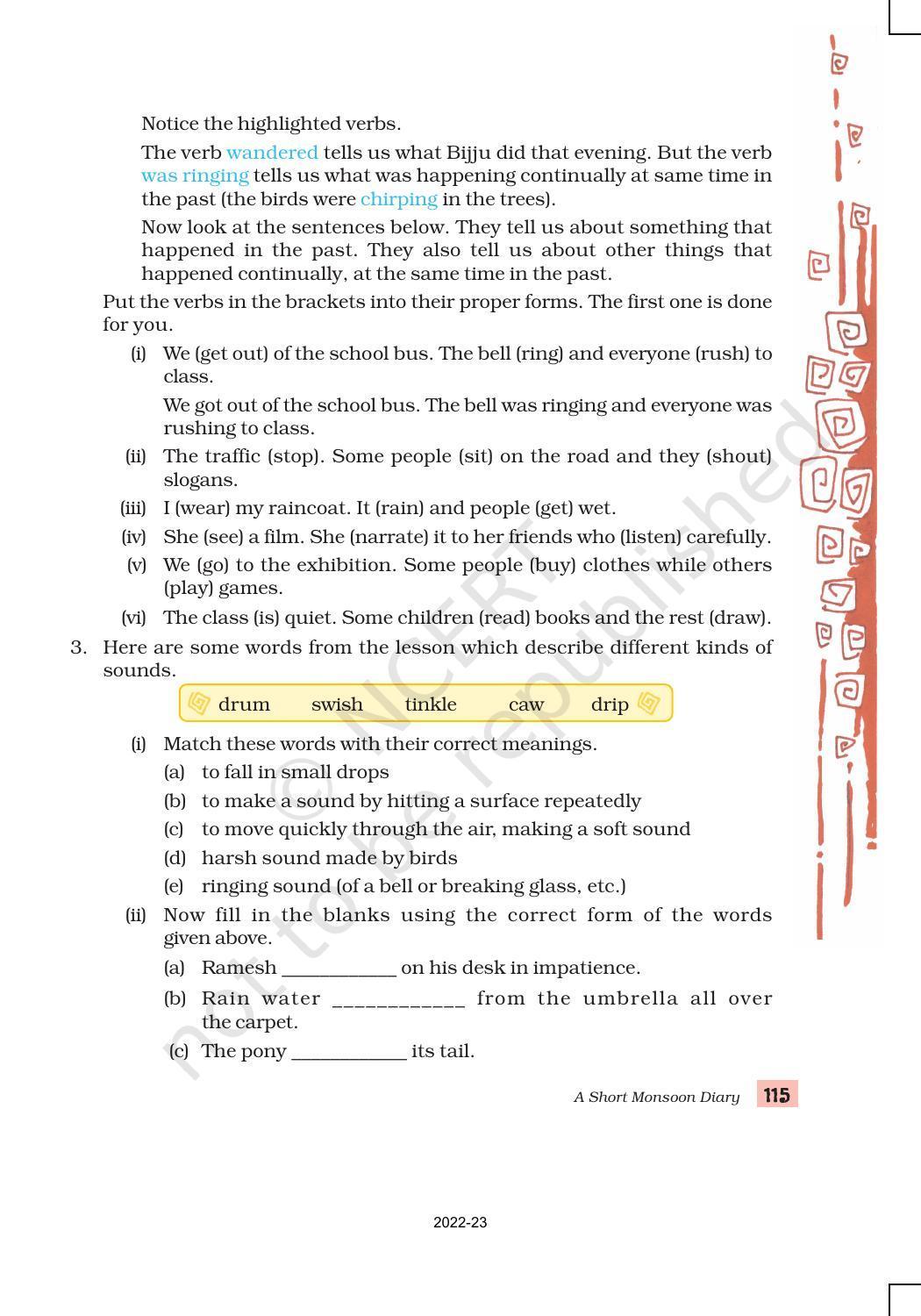 NCERT Book for Class 8 English Chapter 8 A Short Monsoon Diary - Page 7