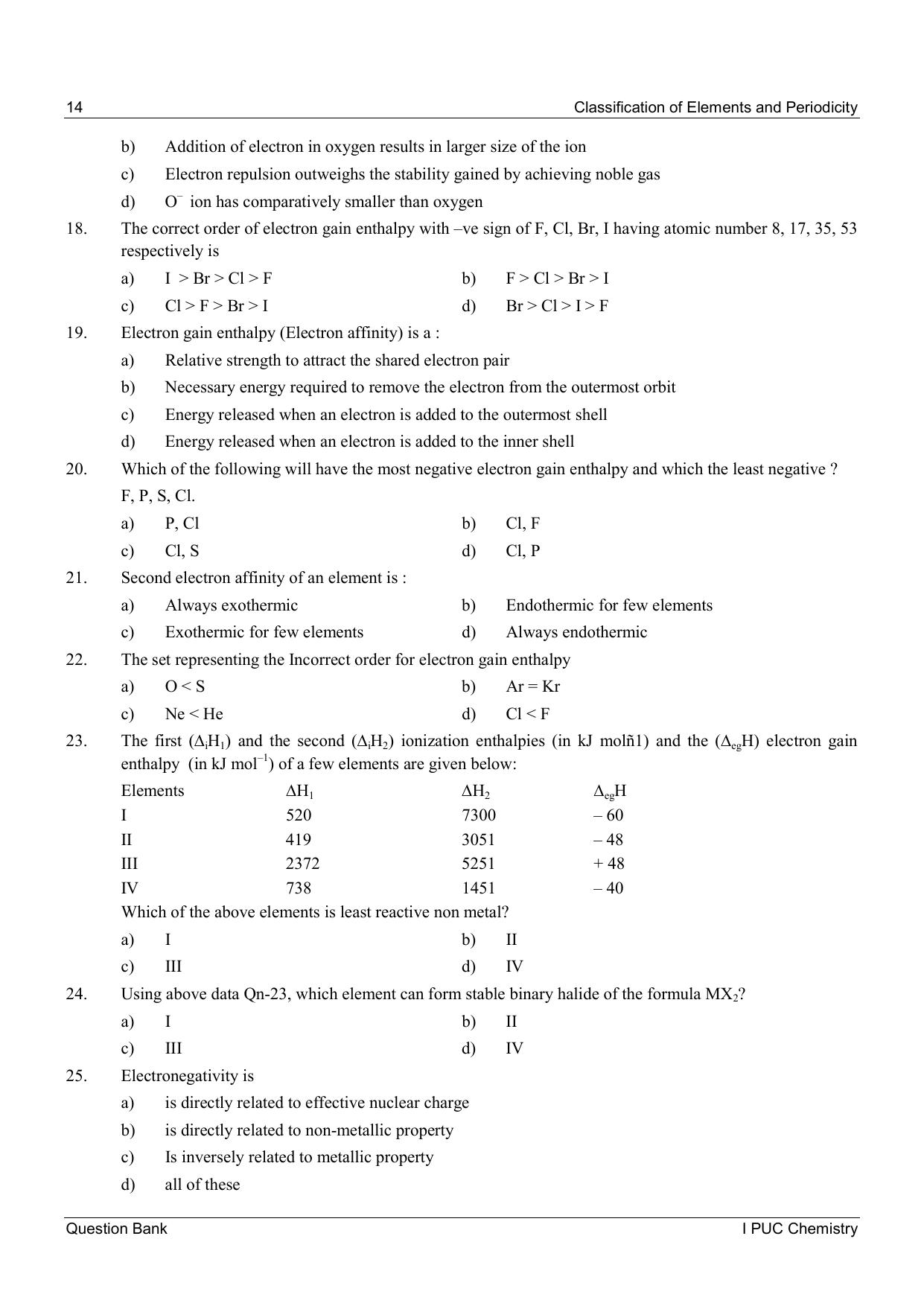 Karnataka 1st PUC Question Bank 2025 - Chemistry - Page 16