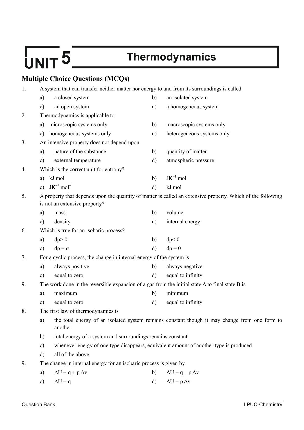 Karnataka 1st PUC Question Bank 2025 - Chemistry - Page 25