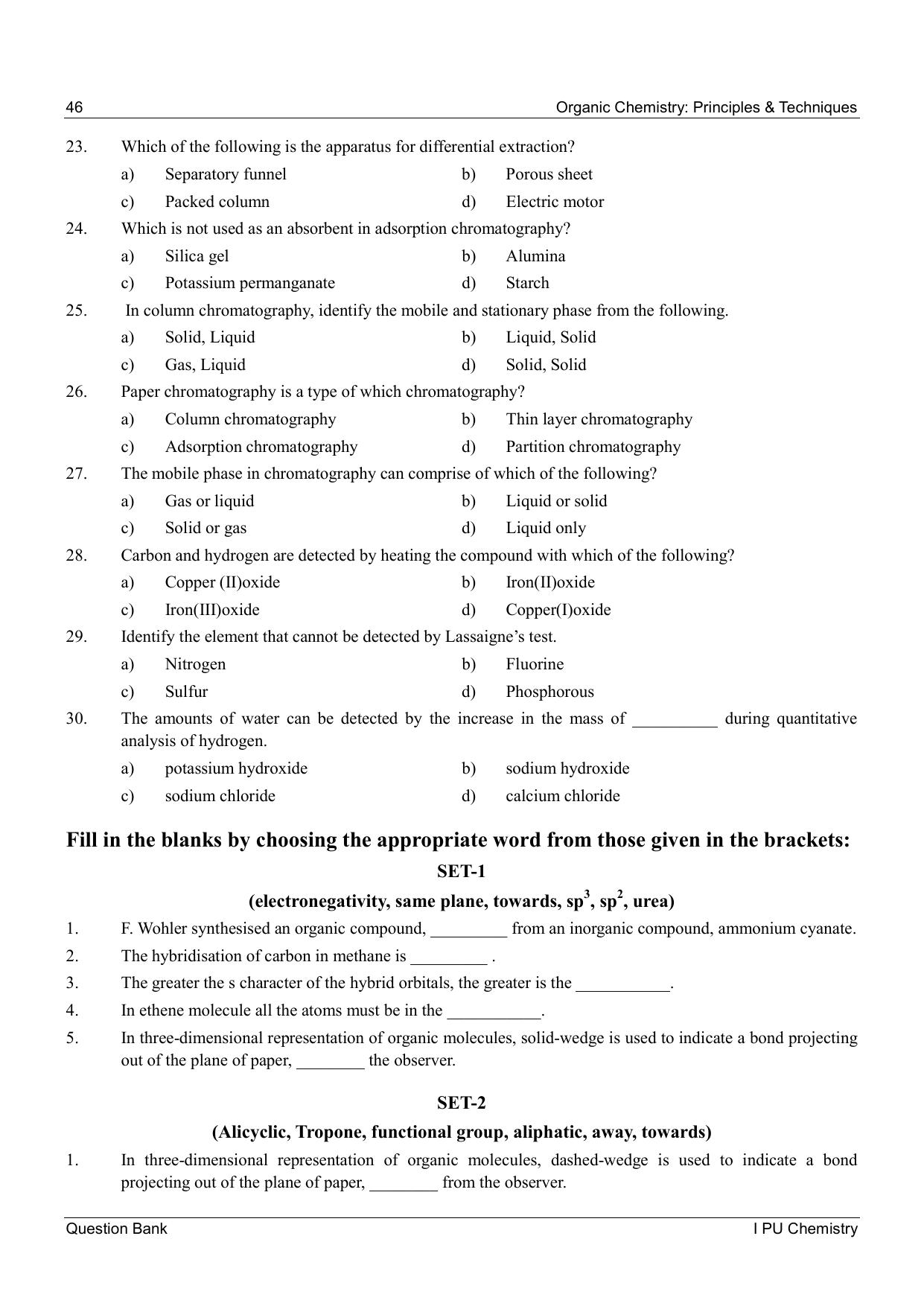 Karnataka 1st PUC Question Bank 2025 - Chemistry - Page 48