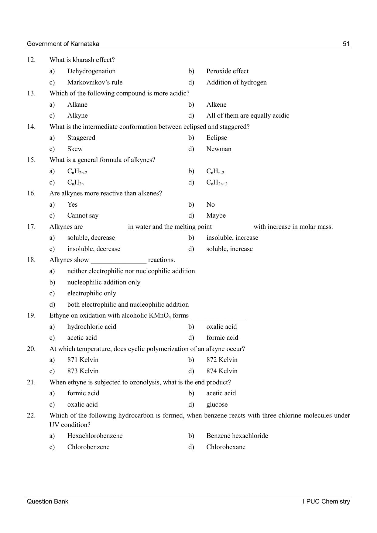 Karnataka 1st PUC Question Bank 2025 - Chemistry - Page 53