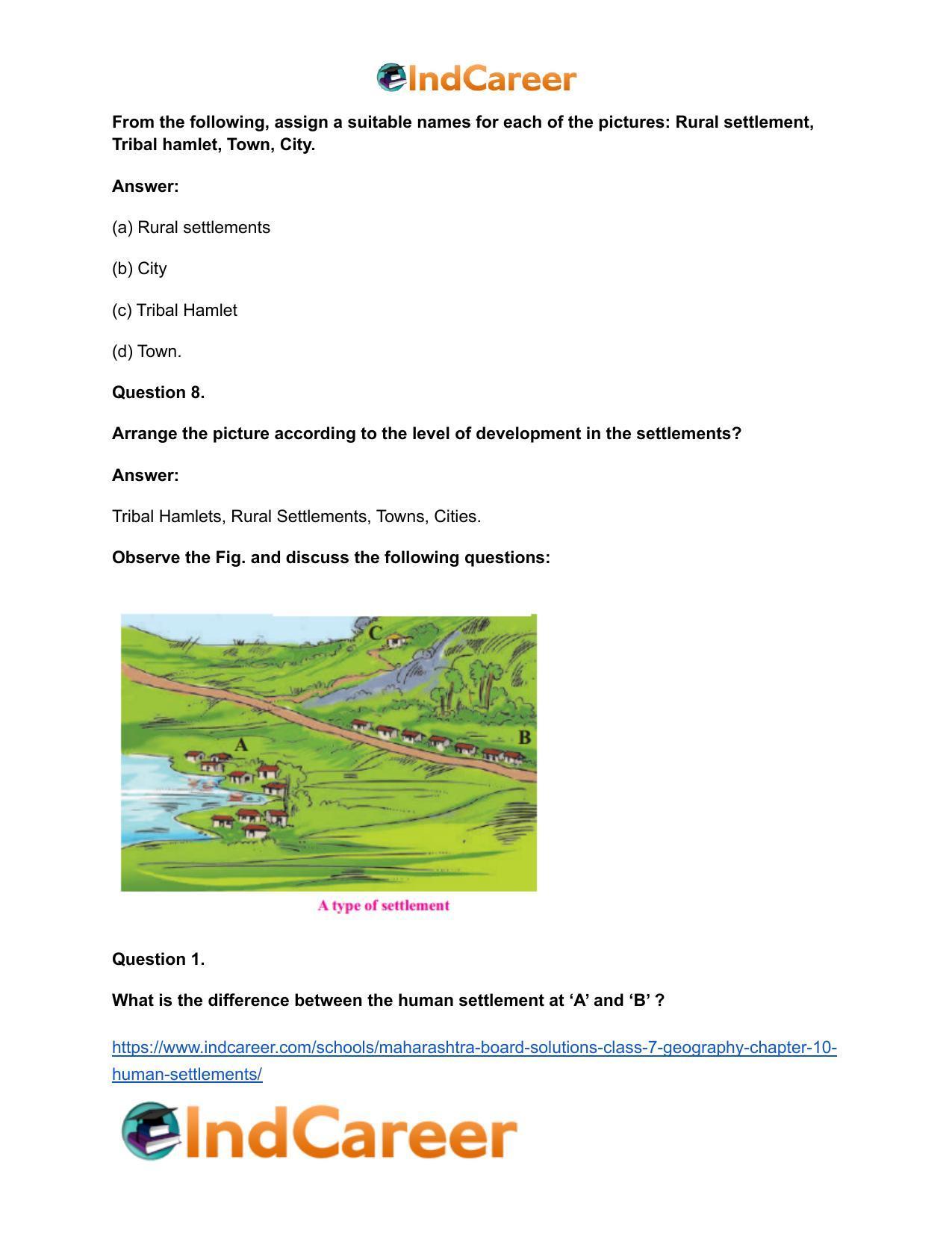 Maharashtra Board Solutions Class 7-Geography: Chapter 10- Human Settlements - Page 12