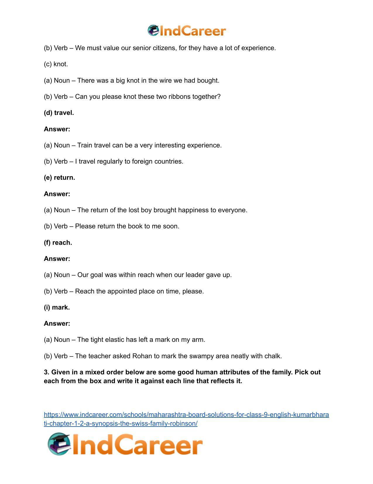 Maharashtra Board Solutions for Class 9- English Kumarbharati: Chapter 1.2- A Synopsis – The Swiss Family Robinson - Page 9