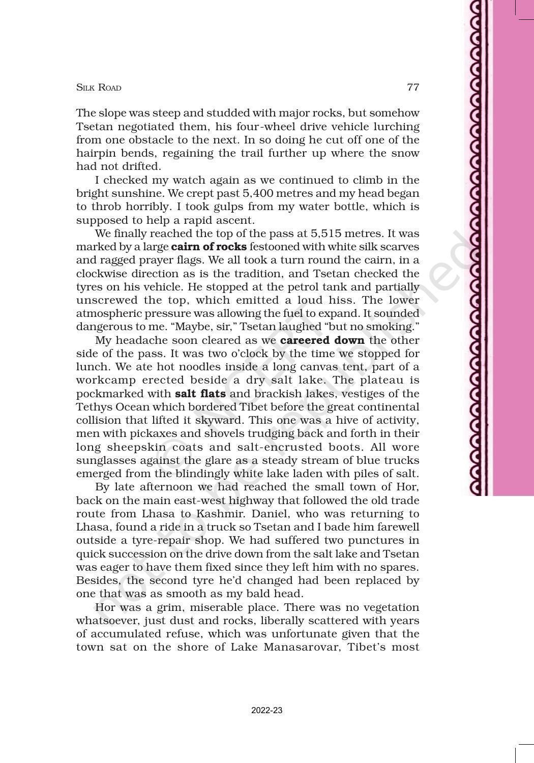 NCERT Book for Class 11 English Hornbill Chapter 8 Silk Road - Page 4