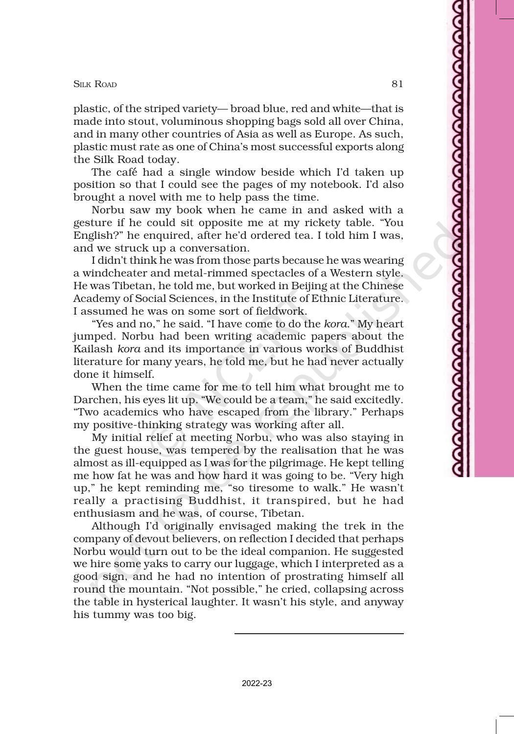 NCERT Book for Class 11 English Hornbill Chapter 8 Silk Road - Page 8