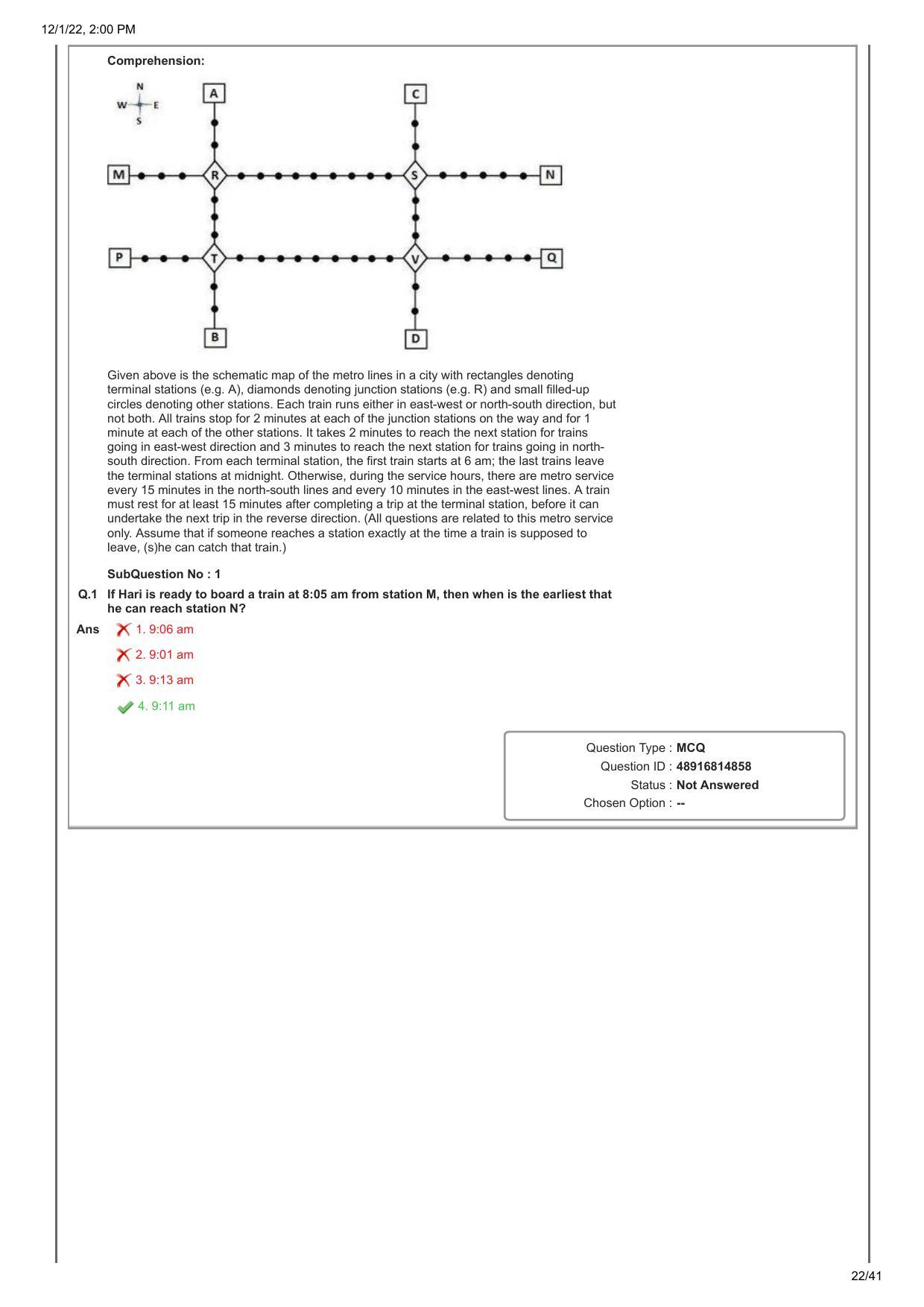 CAT 2022 CAT Slot 1 Question Paper - Page 22