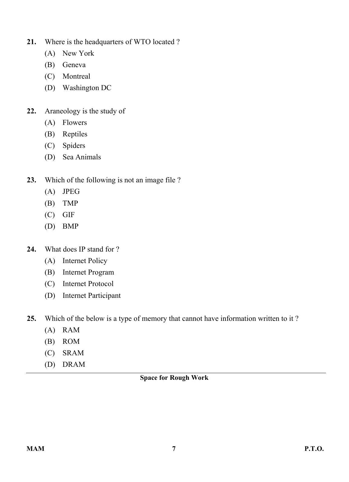 OJEE 2013 MAM Question Paper - Page 6