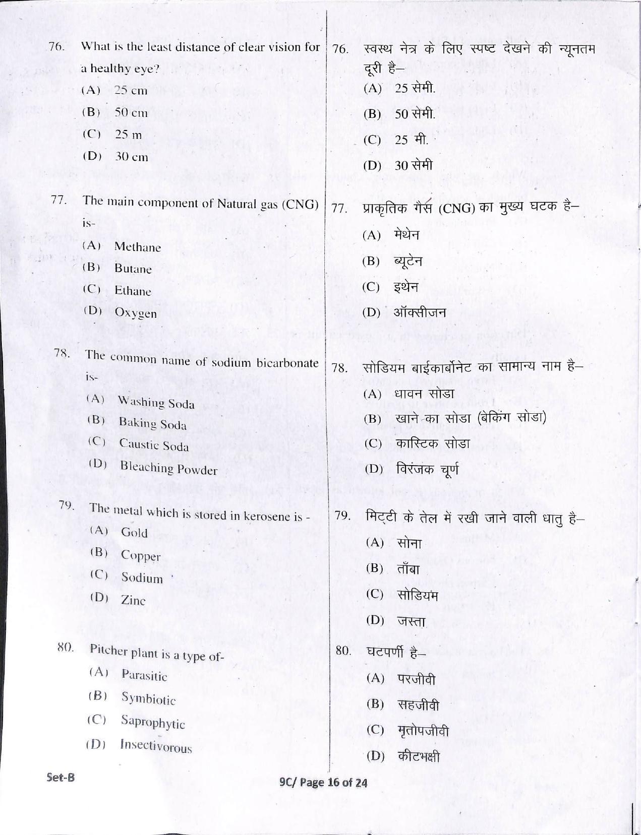MP Excellence School Admission 2021 Question Paper - Page 16