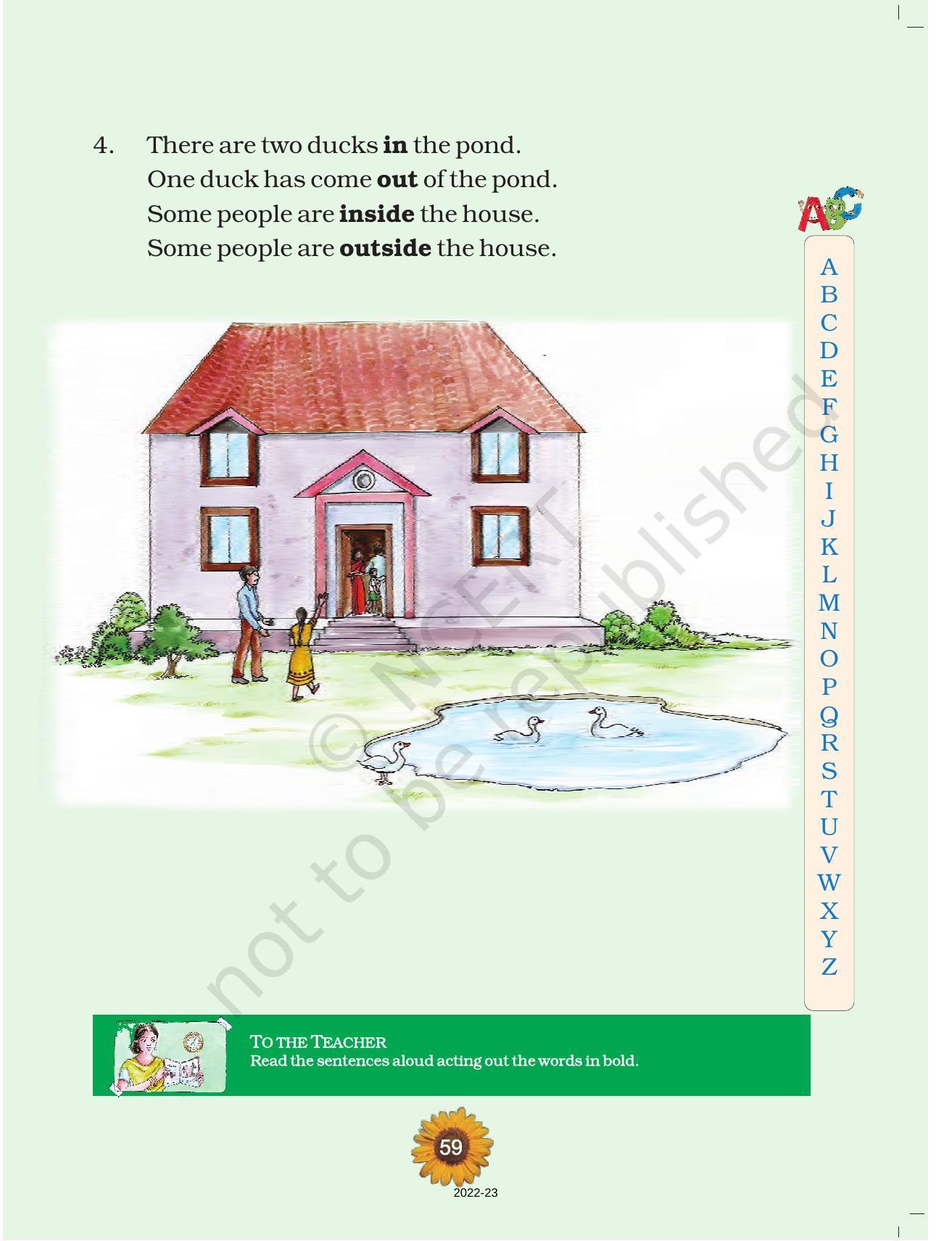 NCERT Book for Class 1 English (Raindrop):Unit 15-Left And Right - Page 4