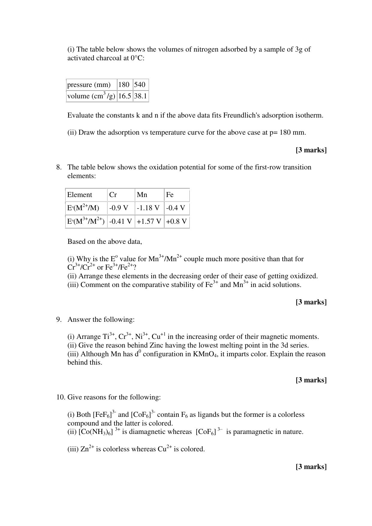 CBSE Class 12 Chemistry Term 2 Practice Questions 2021-22 - Page 4