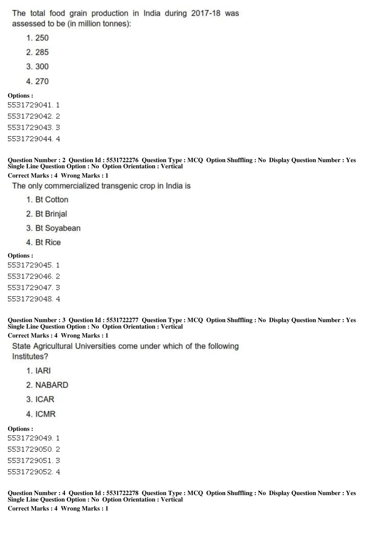 ICAR AIEEA PG 2019 HOME SCIENCE Question Paper - Page 2